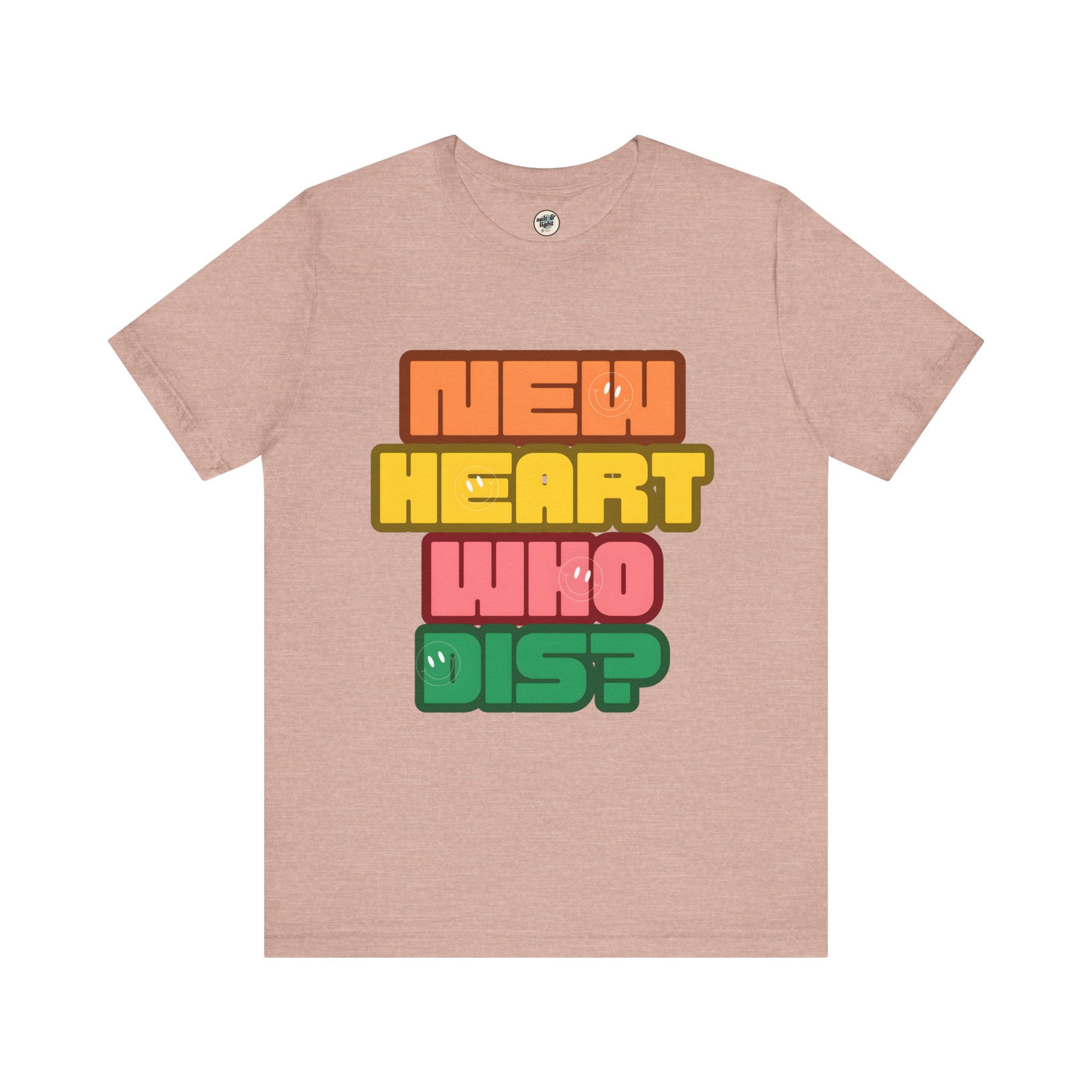 New Heart Tee, Perfect for Gift, Casual Wear, Christian Clothing, Gifts for Ministry, Christmas Gifts, Birthday Gifts, Gifts for Her, Gifts for Friends