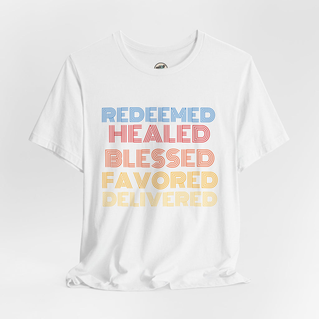 Redeemed Tee, Perfect for Gift, Casual Wear, Christian Clothing, Gifts for Ministry, Christmas Gifts, Birthday Gifts, Gifts for Her, Gifts for Friends