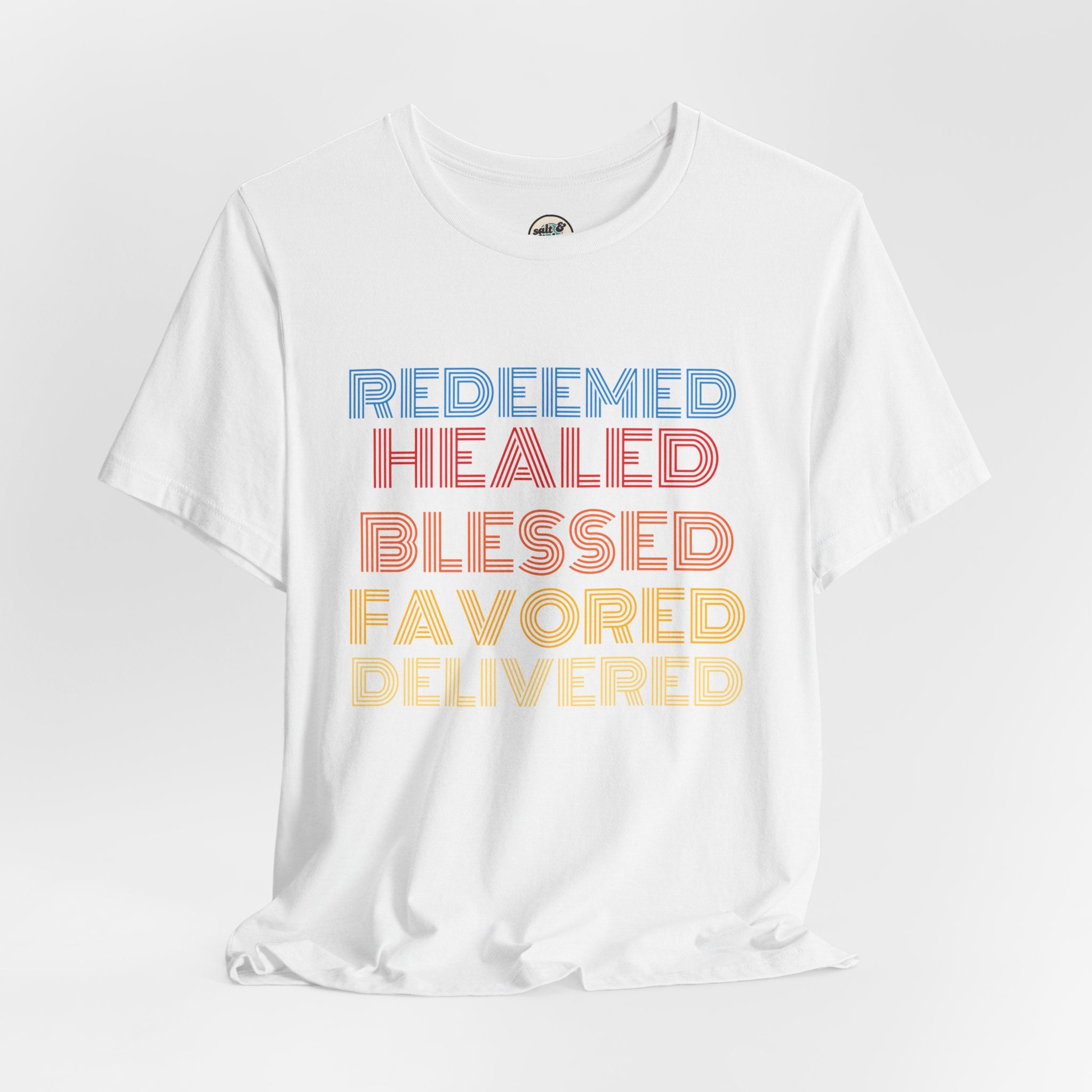 Redeemed Tee, Perfect for Gift, Casual Wear, Christian Clothing, Gifts for Ministry, Christmas Gifts, Birthday Gifts, Gifts for Her, Gifts for Friends