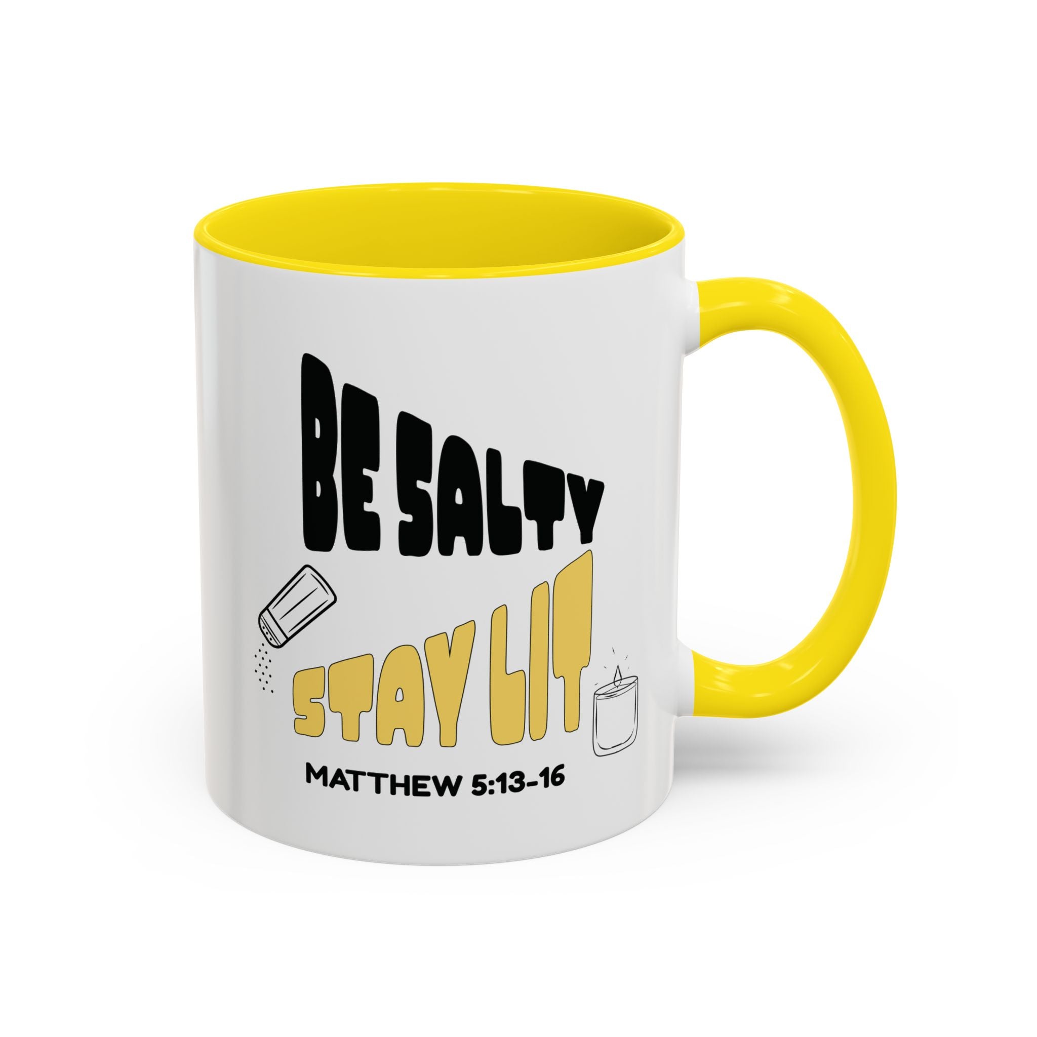 🔥 Be Salty Stay Lit Mug – Matthew 5:13–16 Edition – Retro Faith Edition, (11oz, 15oz) Christian Gifts, Christmas Gifts, Birthday Gifts, Gifts for Her, Gifts for Him, Gifts for Ministry, Retro Coffee Mugs