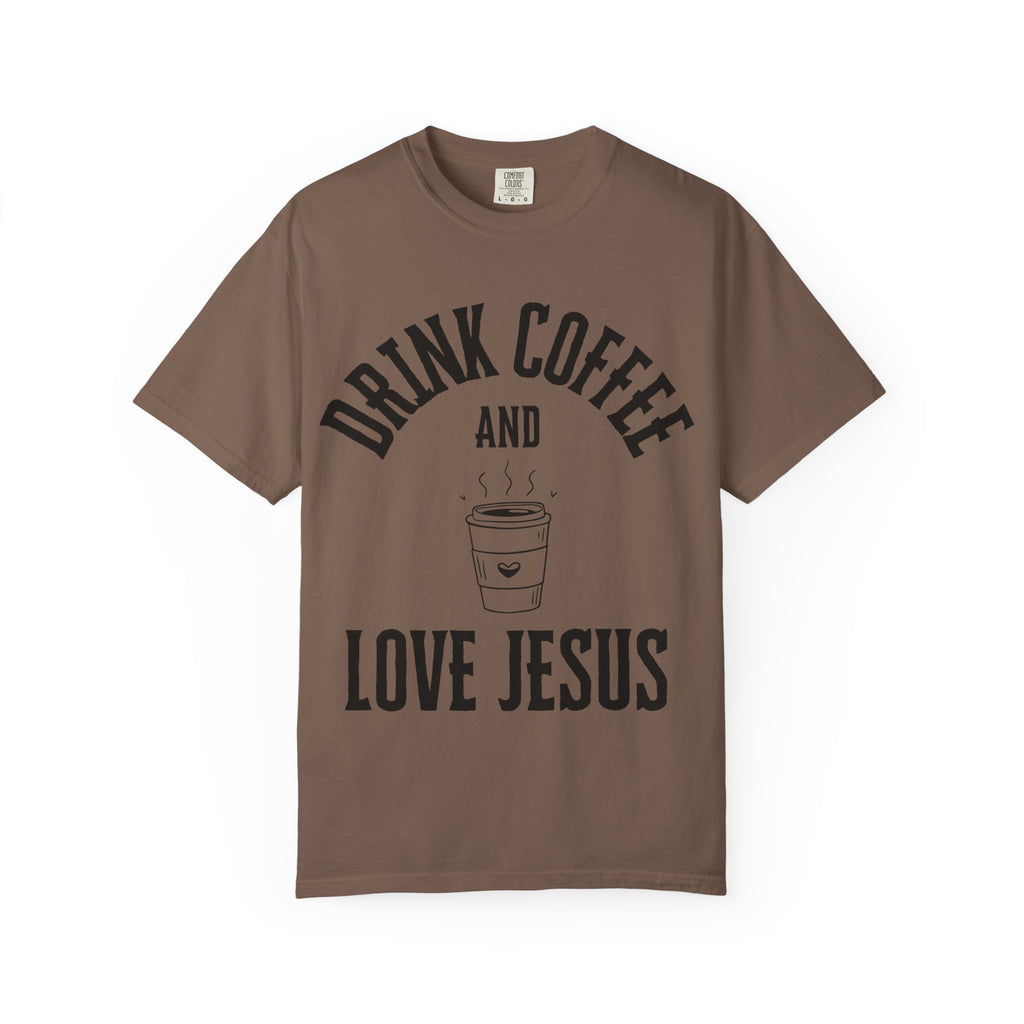Love Jesus Unisex Garment-Dyed T-shirt, Christian Tshirts, Christian Merchandise, Gifts for Church, Gifts for Christmas, Gifts for Birthdays, Christian Apparel