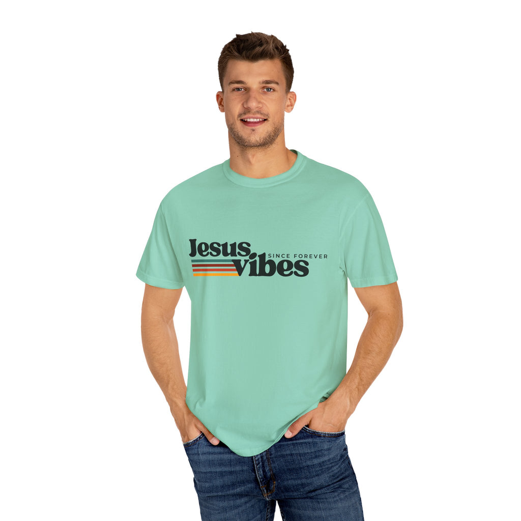 Jesus Vibes Unisex Garment-Dyed T-shirt, Christian Tshirts, Christian Merchandise, Gifts for Church, Gifts for Christmas, Gifts for Birthdays, Christian Apparel