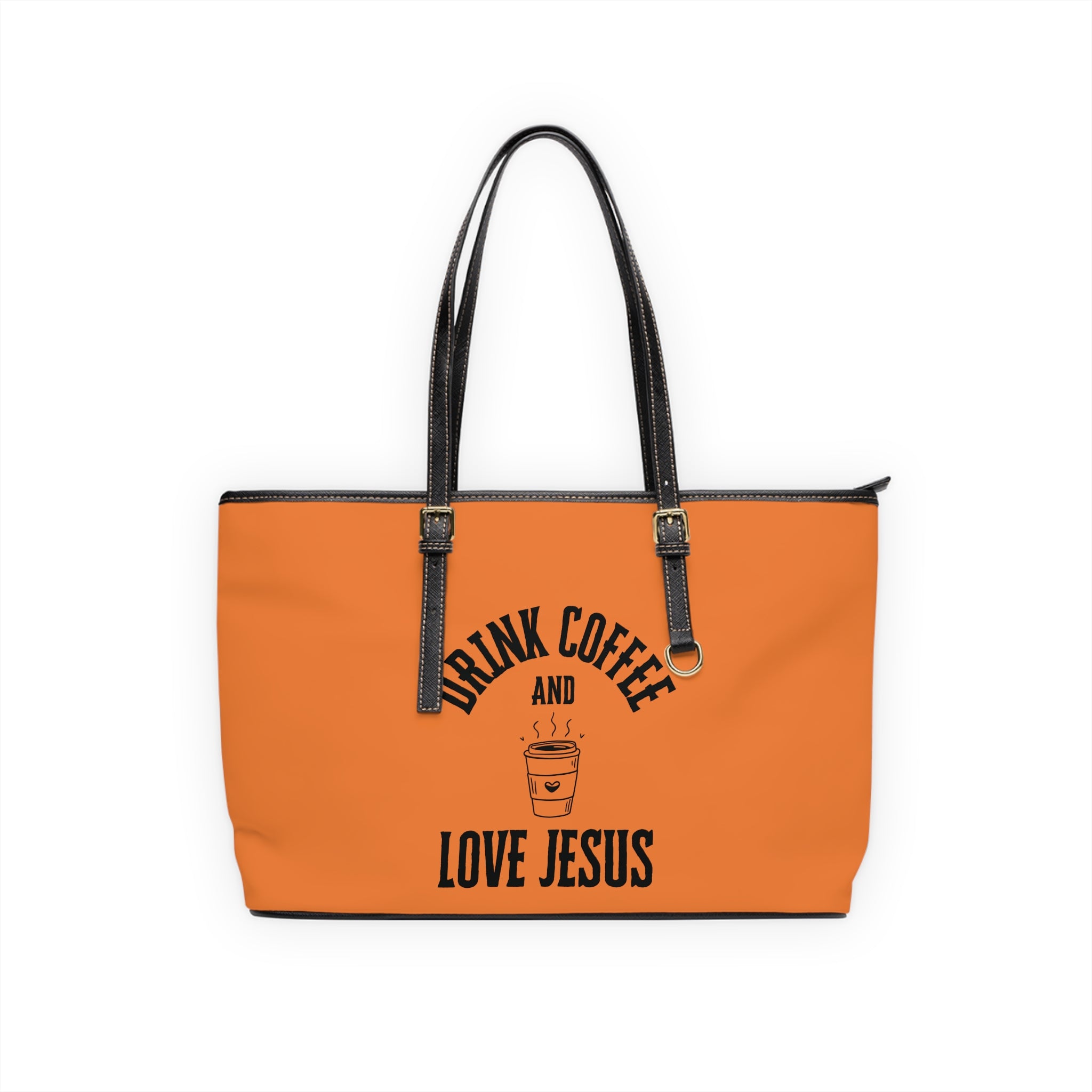 Coffee & Christ Handbag - PU Leather Shoulder Bag