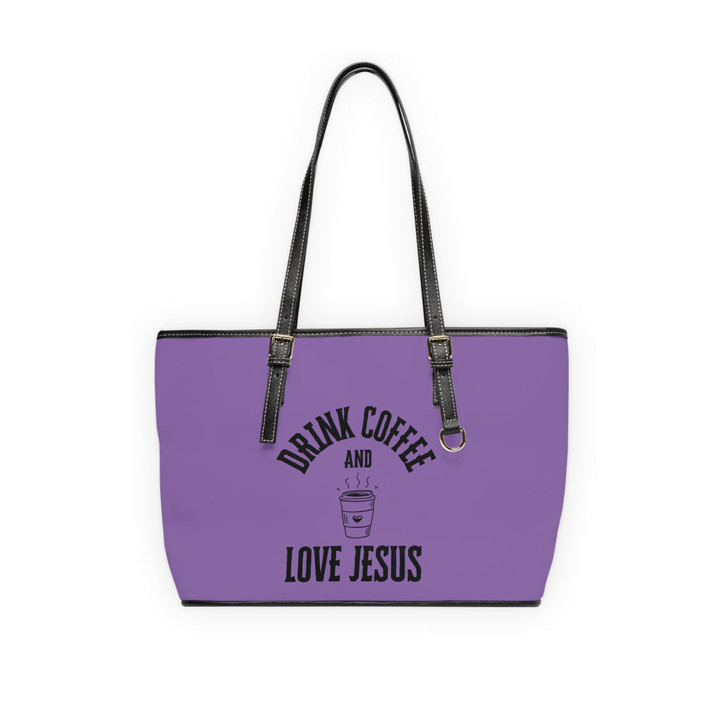 Coffee & Christ Handbag - PU Leather Shoulder Bag