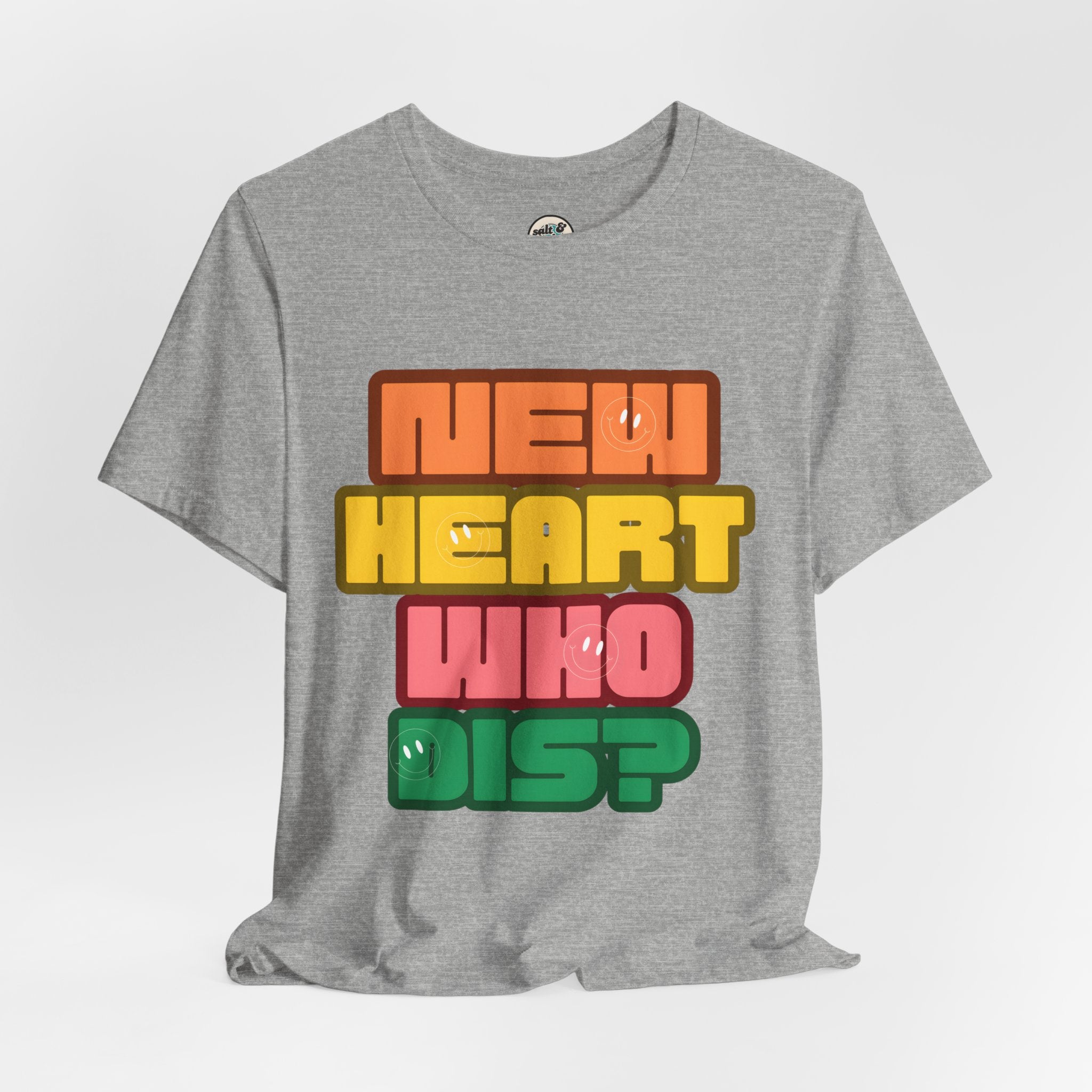 New Heart Tee, Perfect for Gift, Casual Wear, Christian Clothing, Gifts for Ministry, Christmas Gifts, Birthday Gifts, Gifts for Her, Gifts for Friends