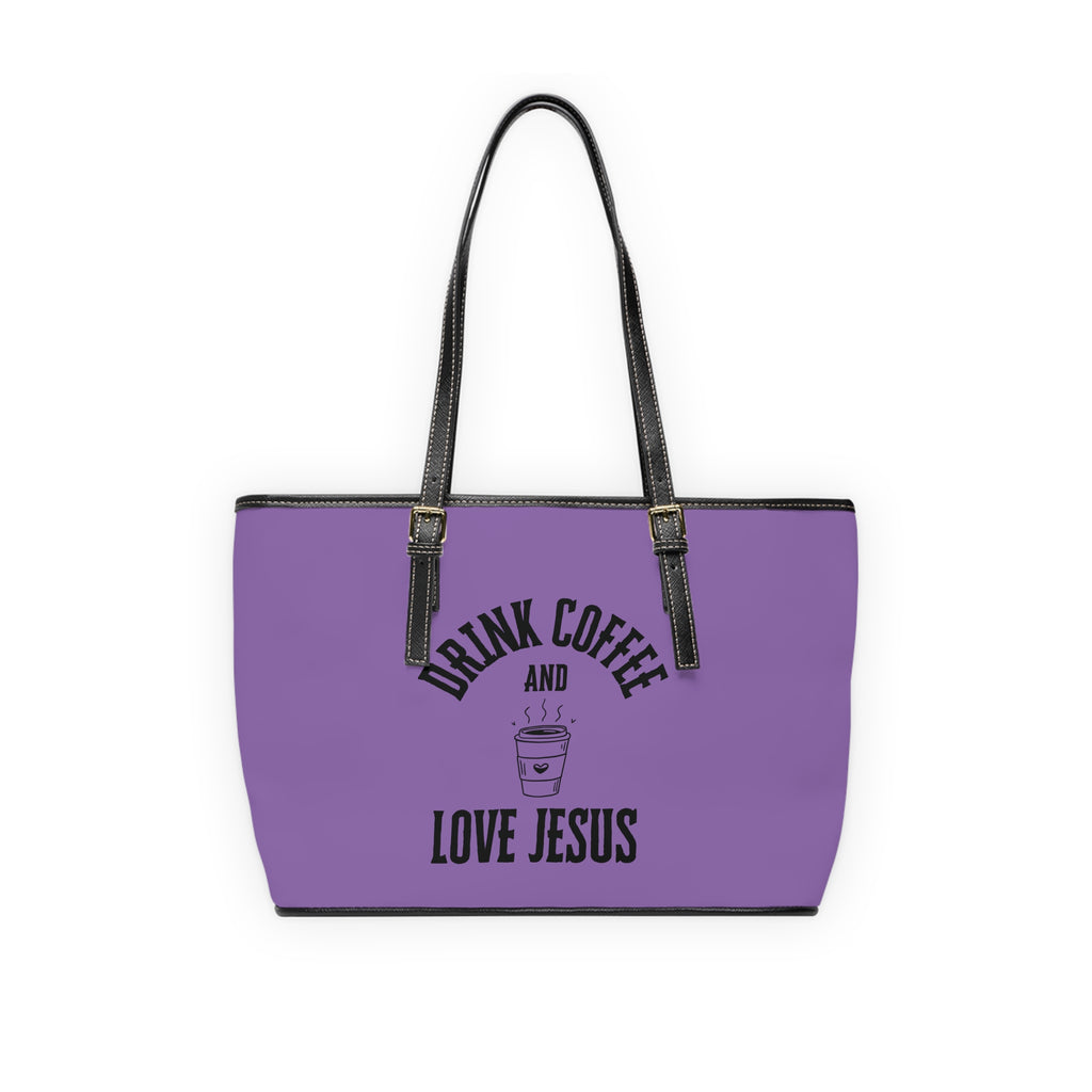 Coffee & Christ Handbag - PU Leather Shoulder Bag