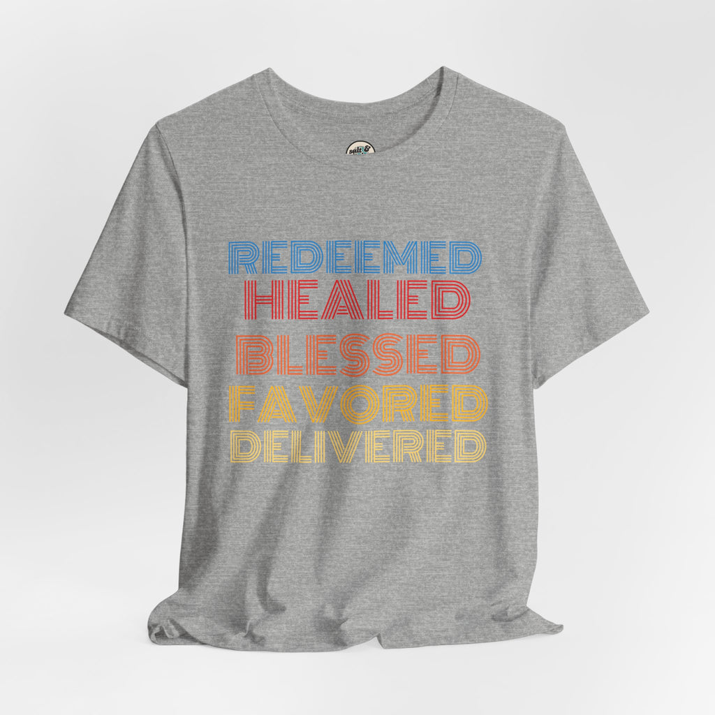 Redeemed Tee, Perfect for Gift, Casual Wear, Christian Clothing, Gifts for Ministry, Christmas Gifts, Birthday Gifts, Gifts for Her, Gifts for Friends