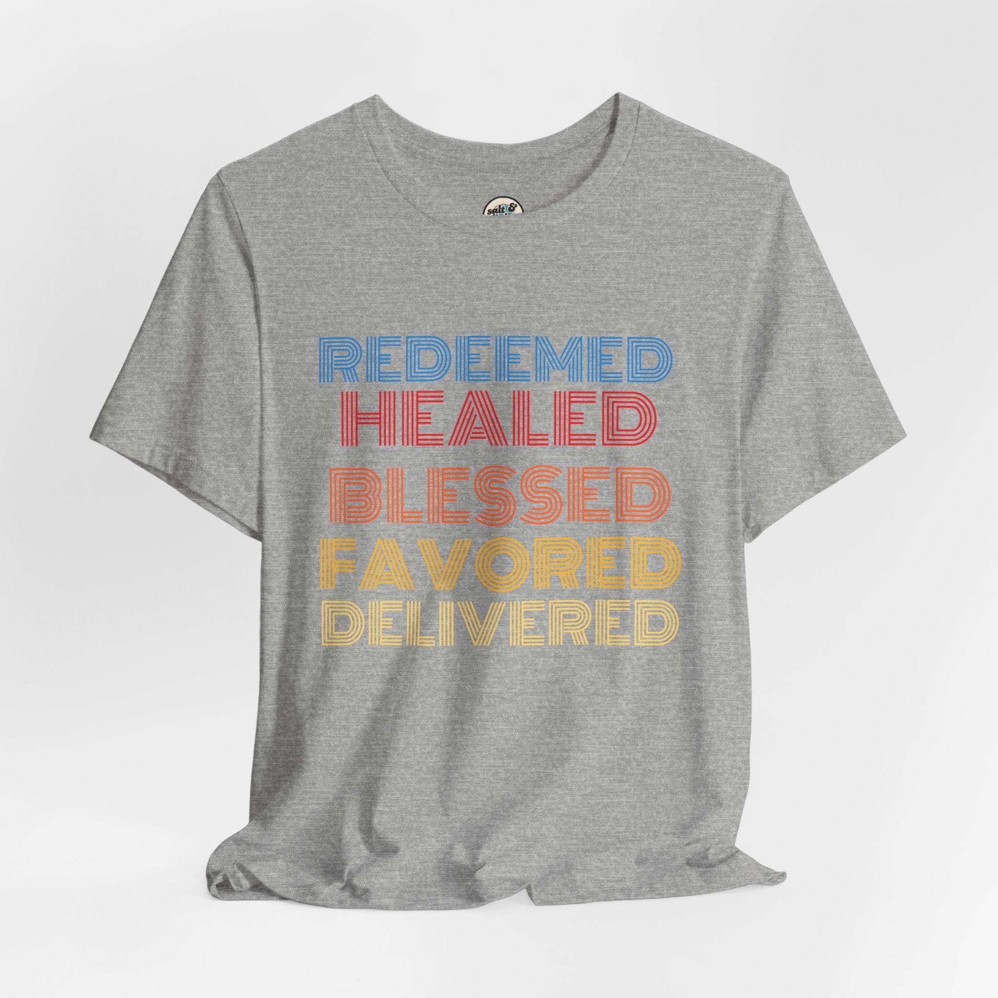 Redeemed Tee, Perfect for Gift, Casual Wear, Christian Clothing, Gifts for Ministry, Christmas Gifts, Birthday Gifts, Gifts for Her, Gifts for Friends