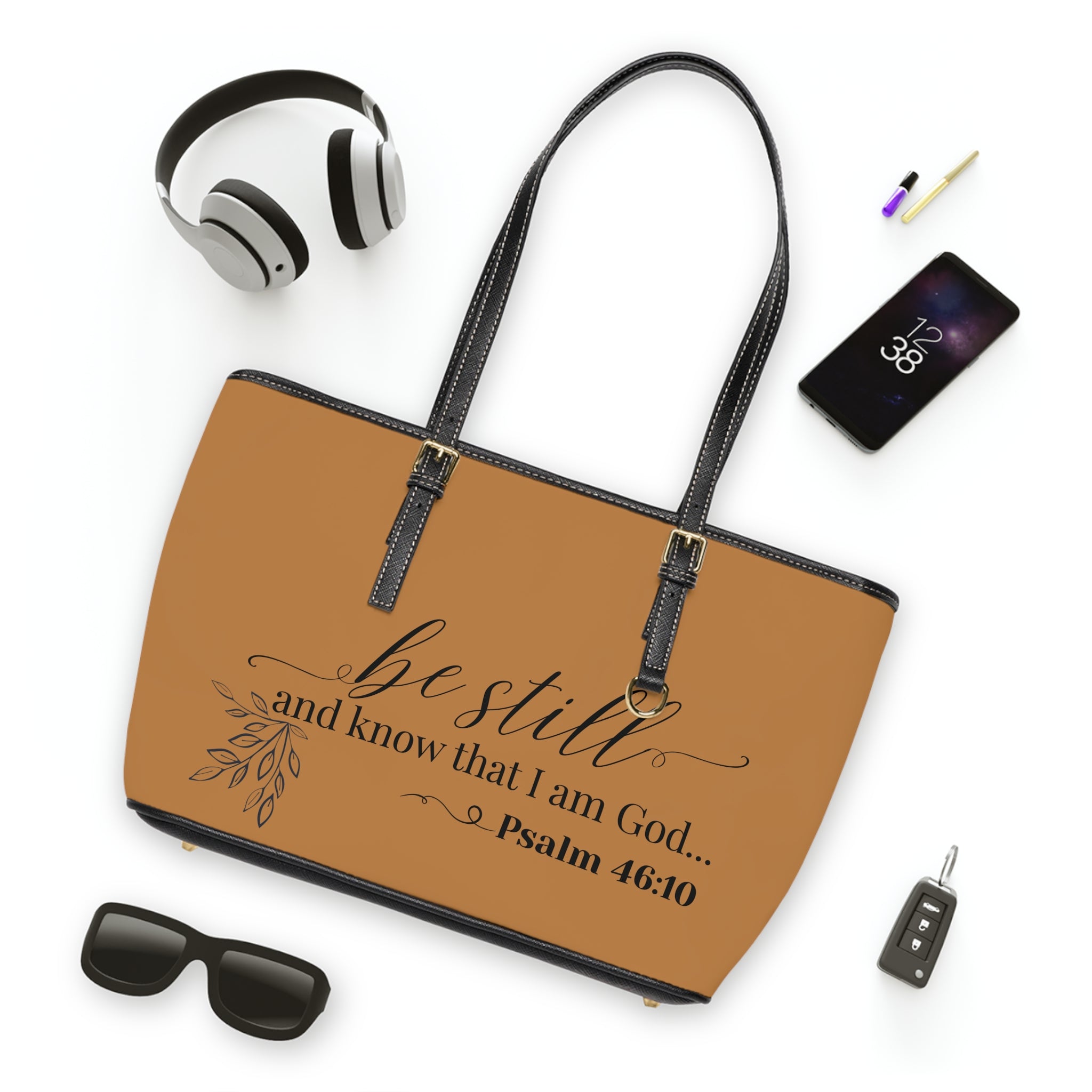 Stillness & Strength Handbag - PU Leather Shoulder Bag