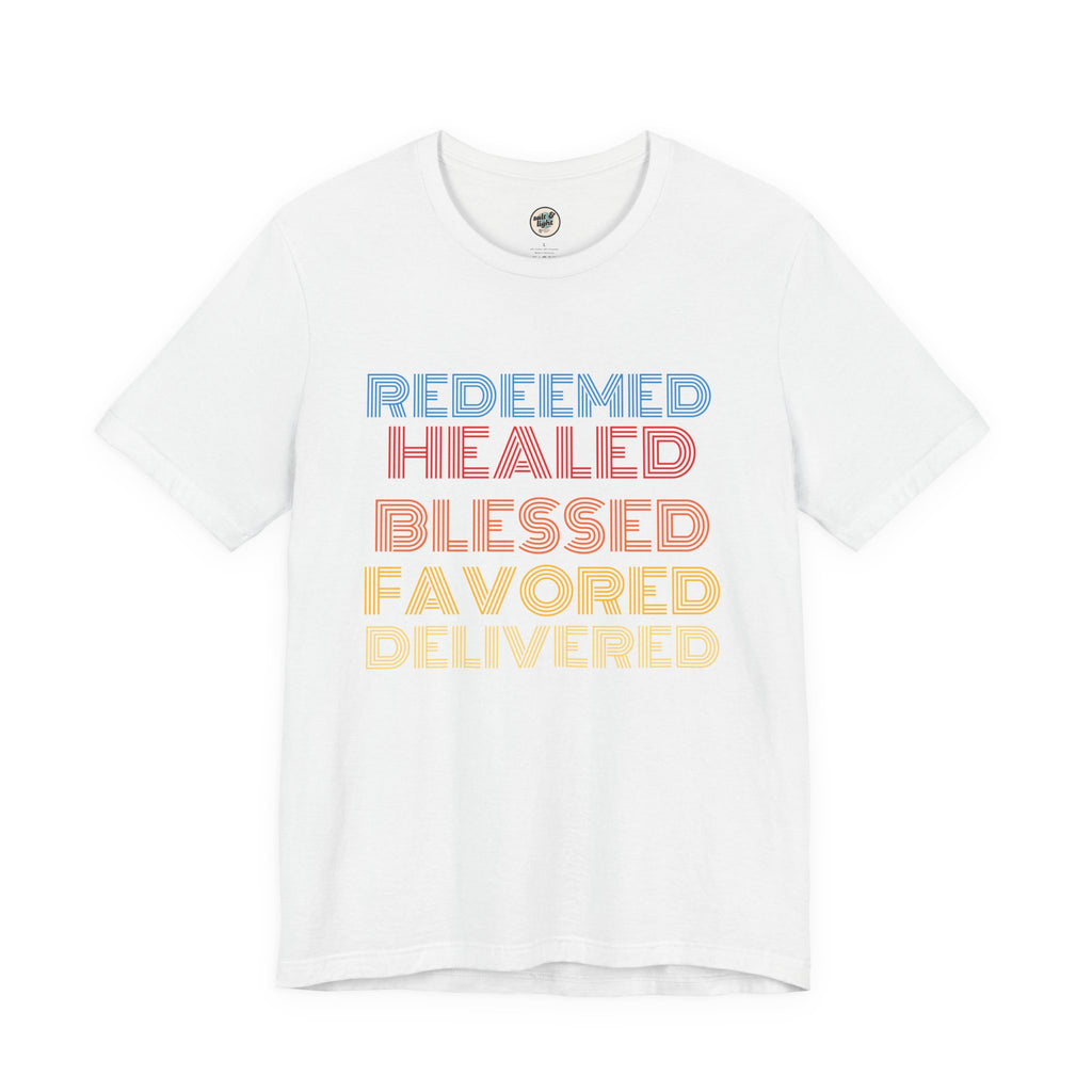 Redeemed Tee, Perfect for Gift, Casual Wear, Christian Clothing, Gifts for Ministry, Christmas Gifts, Birthday Gifts, Gifts for Her, Gifts for Friends
