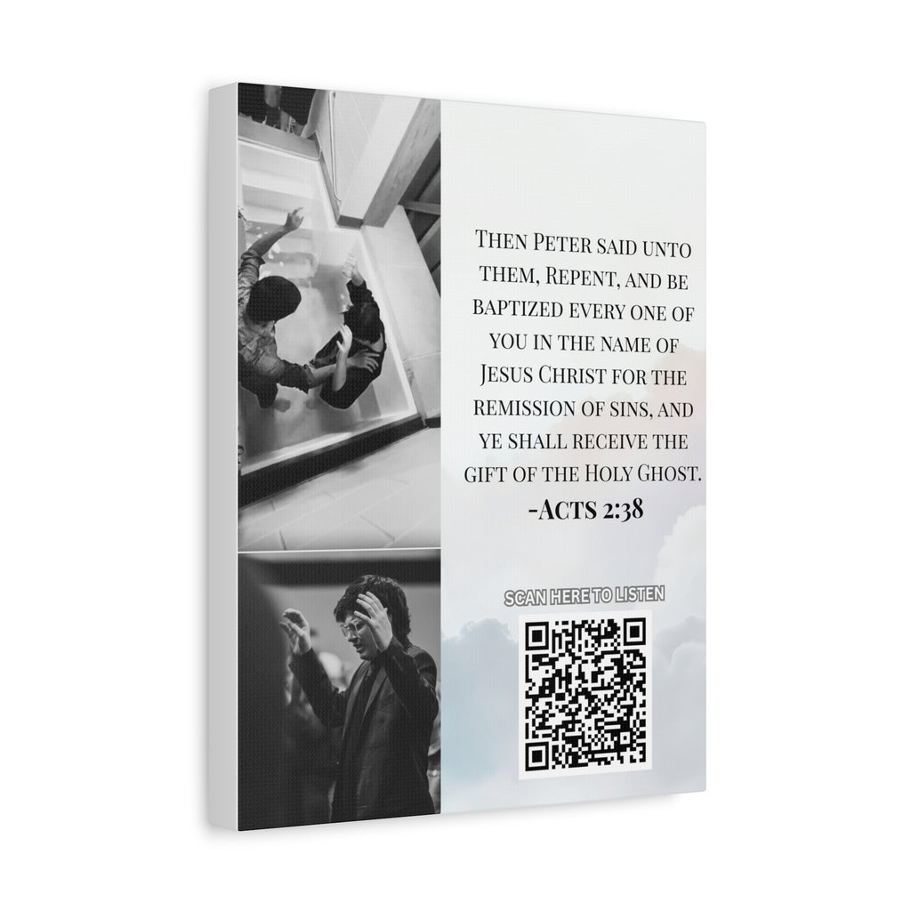 Baptism Holy Ghost Photo Canvas Wall Art w/Personalized Spotify Song Link, Multiple Sizes, Friend Gift, Home Decor, Personalized Art, Modern Wall Decor, Gallery Style Print