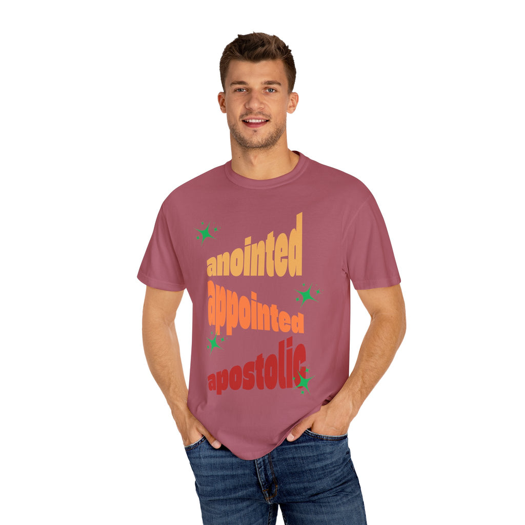 Anointed Unisex Garment-Dyed T-shirt, Christian Tshirts, Christian Merchandise, Gifts for Church, Gifts for Christmas, Gifts for Birthdays, Christian Apparel