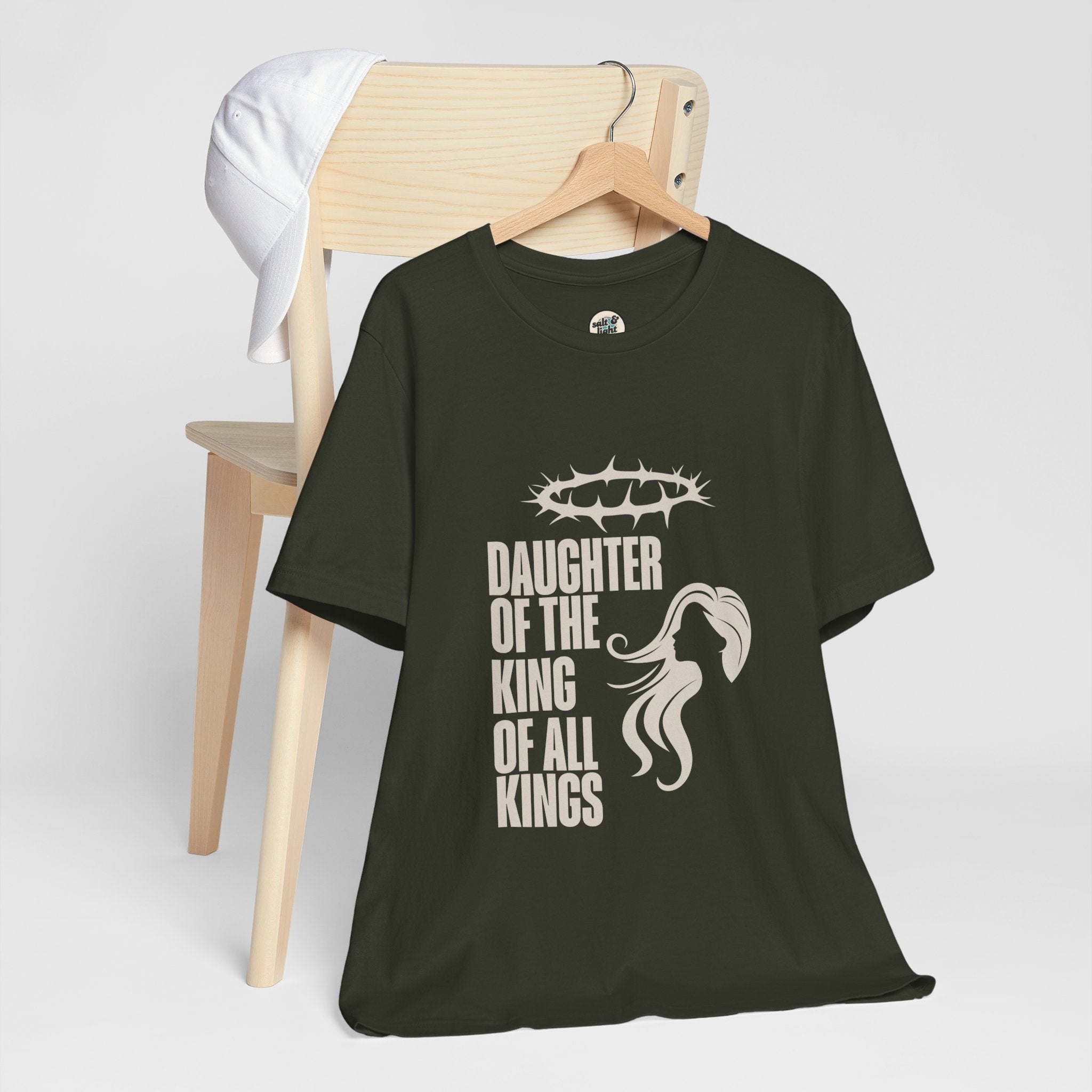 Daughter of the King Tee, Perfect for Gift, Casual Wear, Christian Clothing, Gifts for Ministry, Christmas Gifts, Birthday Gifts, Gifts for Her, Gifts for Friends