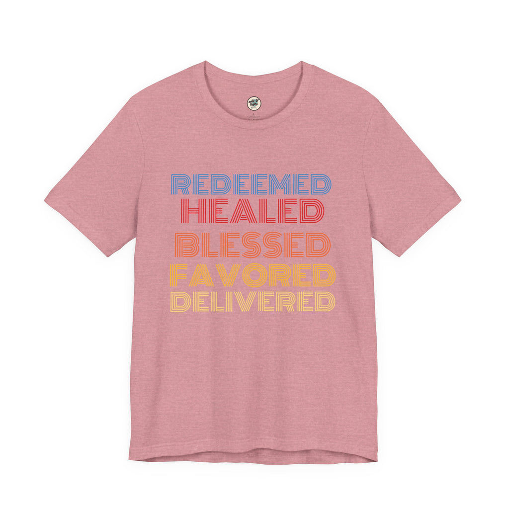 Redeemed Tee, Perfect for Gift, Casual Wear, Christian Clothing, Gifts for Ministry, Christmas Gifts, Birthday Gifts, Gifts for Her, Gifts for Friends