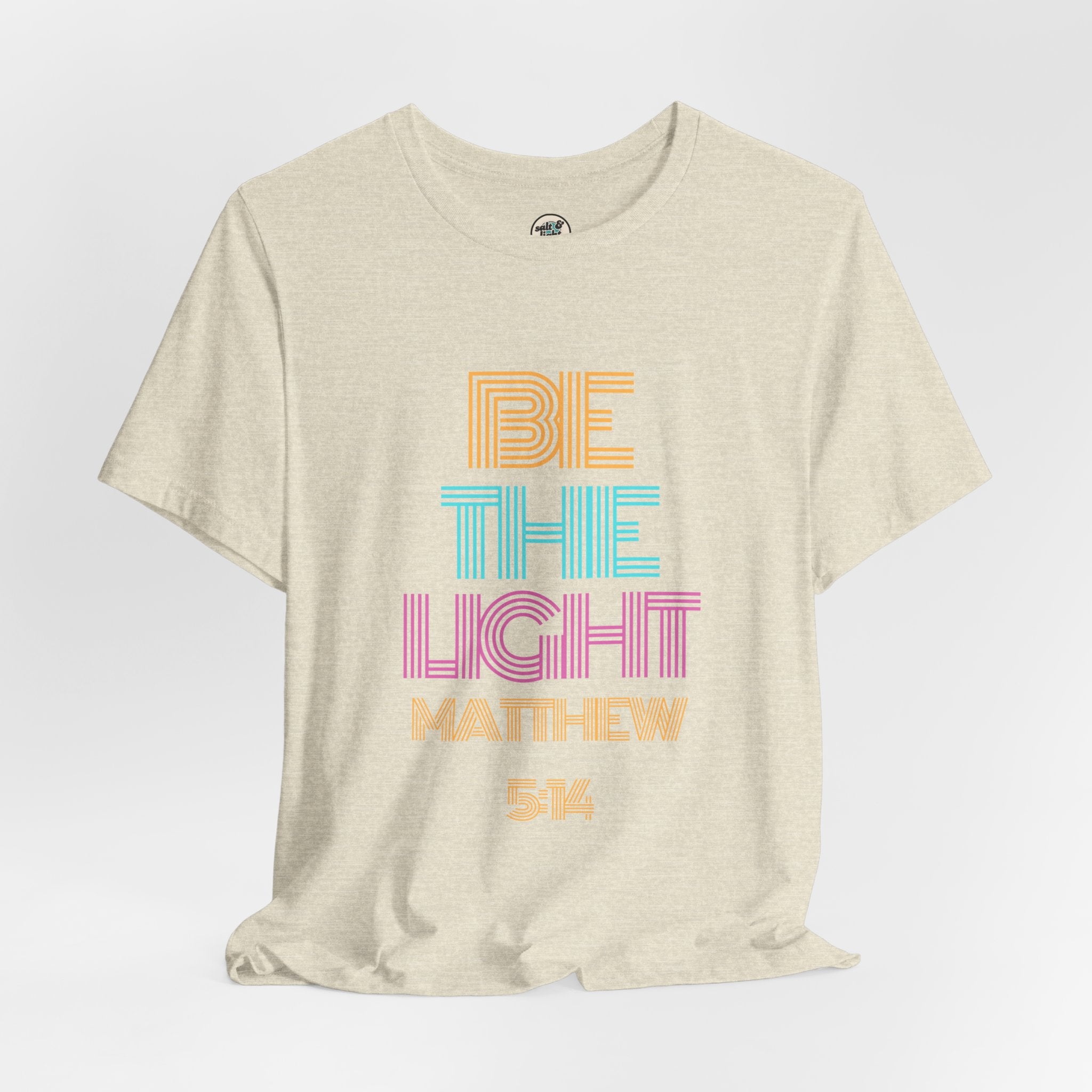 Be The Light Tee, Perfect for Gift, Casual Wear, Christian Clothing, Gifts for Ministry, Christmas Gifts, Birthday Gifts, Gifts for Her, Gifts for Friends