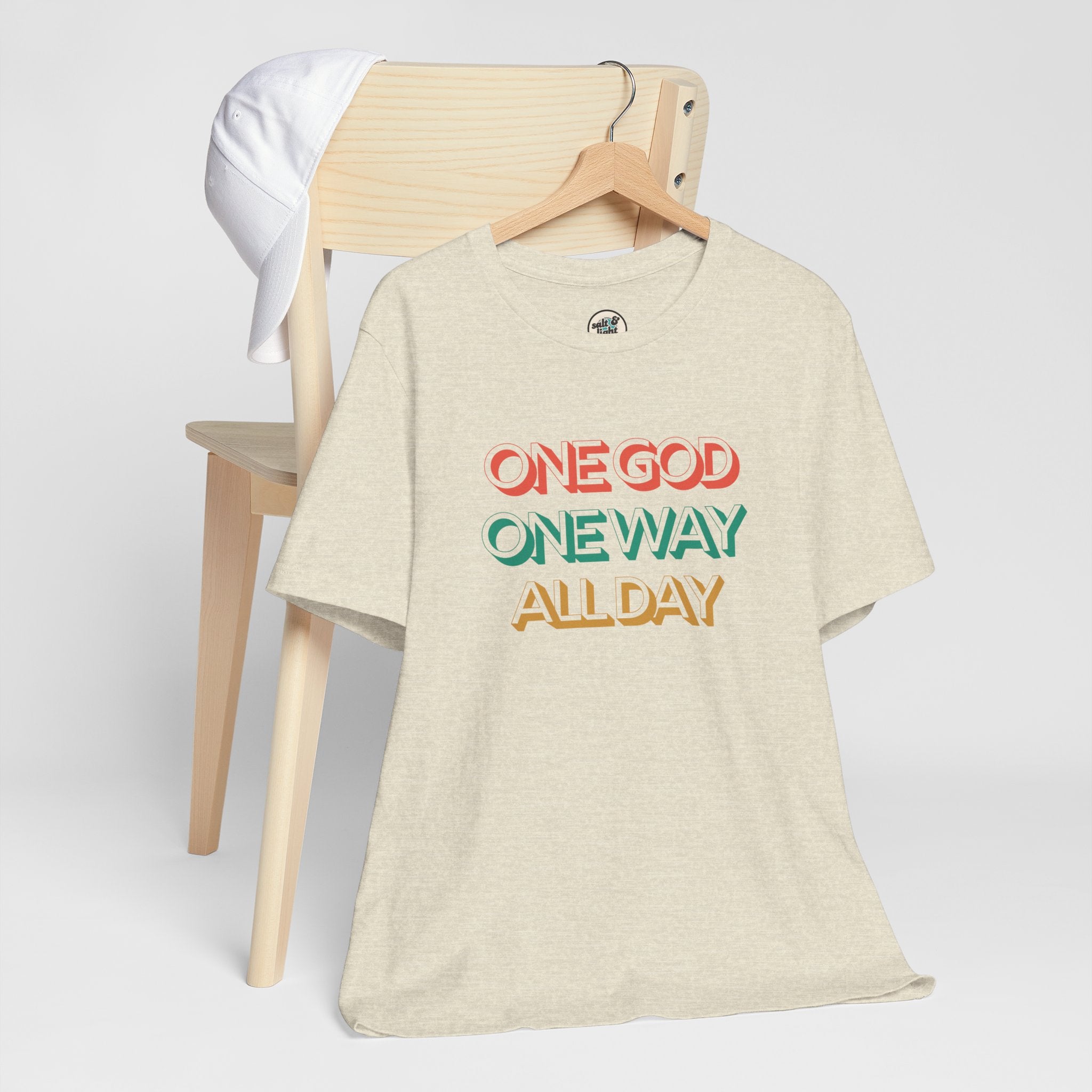 One God One Way Tee, Perfect for Gift, Casual Wear, Christian Clothing, Gifts for Ministry, Christmas Gifts, Birthday Gifts, Gifts for Her, Gifts for Friends