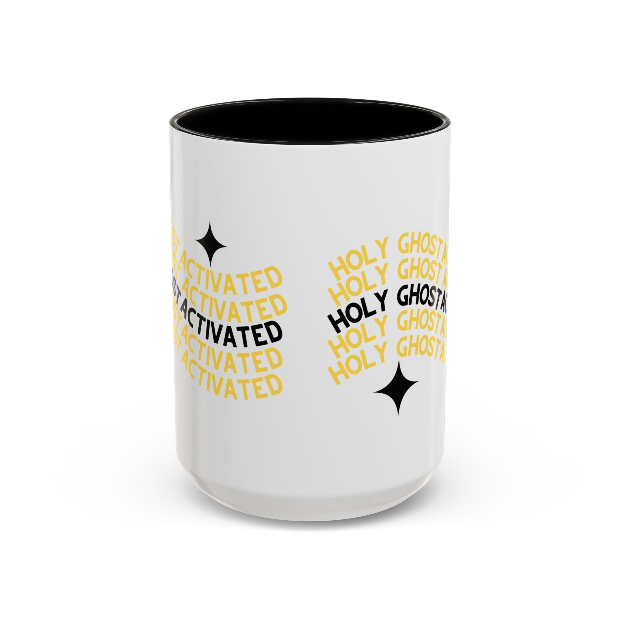 Holy Ghost Activated Mug – Bold Faith, Multiple Colors Ceramic Coffee Mug (11, 15oz), Gifts for Church, Christmas Gifts, Birthday Gifts, Baptism Gifts, Gifts for Her, Gifts for Him, Gifts for Ministry