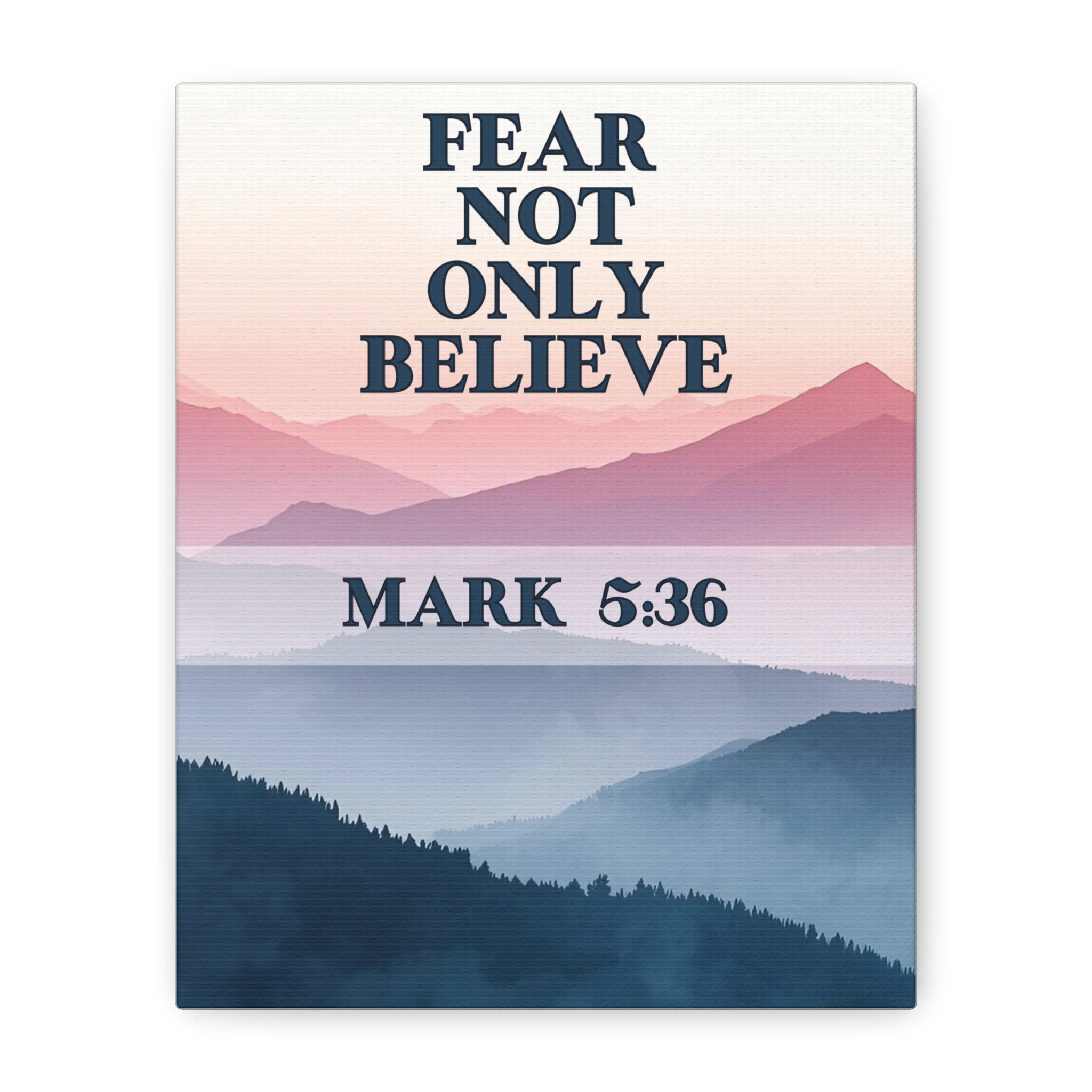 🌄 Fear Not Wall Art – Mark 5:36 Mountain Peace Edition Christian Wall Art, Gifts for the home, Baptism gifts, Christmas gifts, Birthday presents