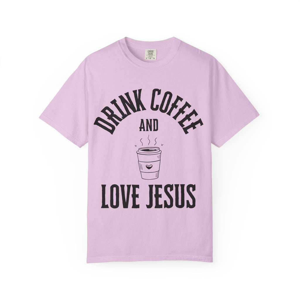 Love Jesus Unisex Garment-Dyed T-shirt, Christian Tshirts, Christian Merchandise, Gifts for Church, Gifts for Christmas, Gifts for Birthdays, Christian Apparel