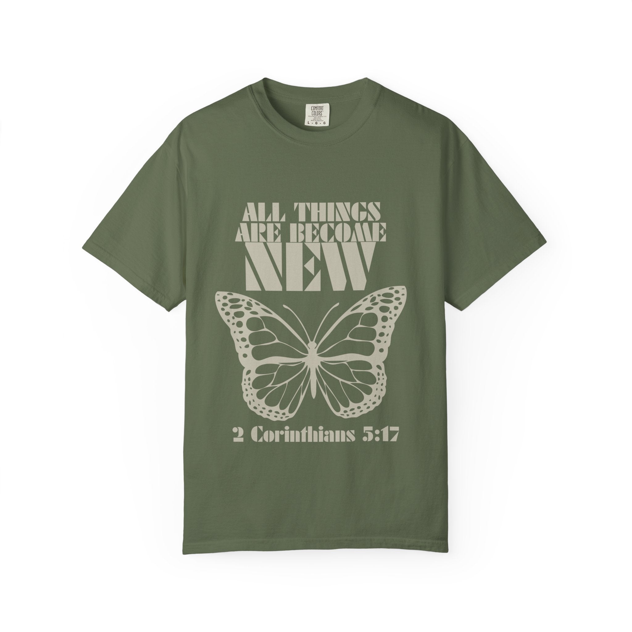 New Things Unisex Garment-Dyed T-shirt, Christian Tshirts, Christian Merchandise, Gifts for Church, Gifts for Christmas, Gifts for Birthdays, Christian Apparel