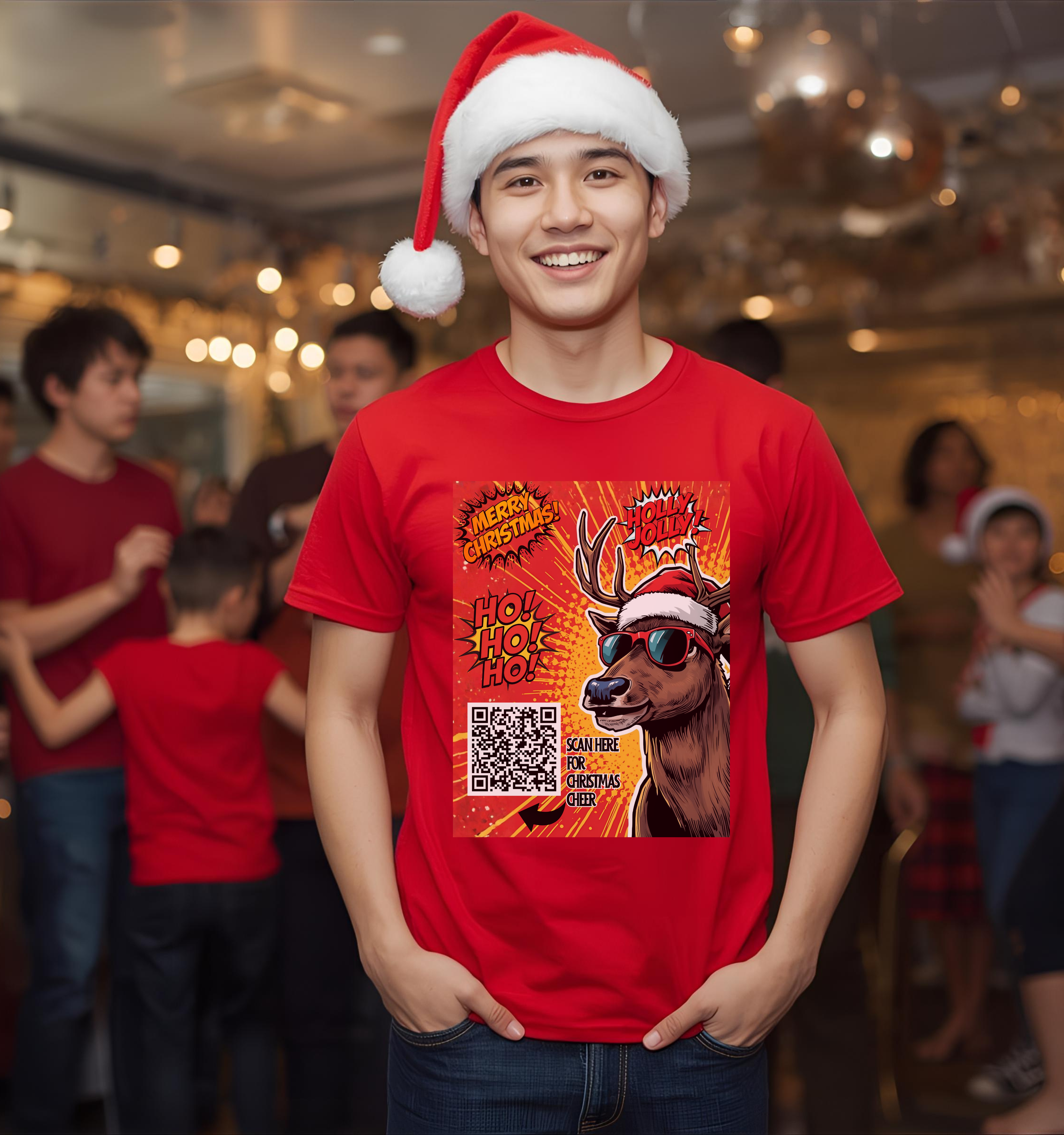 Run Run Rudolph Holiday Shirt w/ Spotify LinkPerfect for Gift, Casual Wear, Party, Humor, Vintage Style