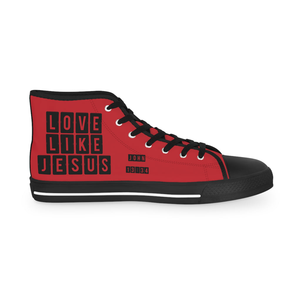 Love Like Jesus High Top Men's Sneakers for Everyday Comfort