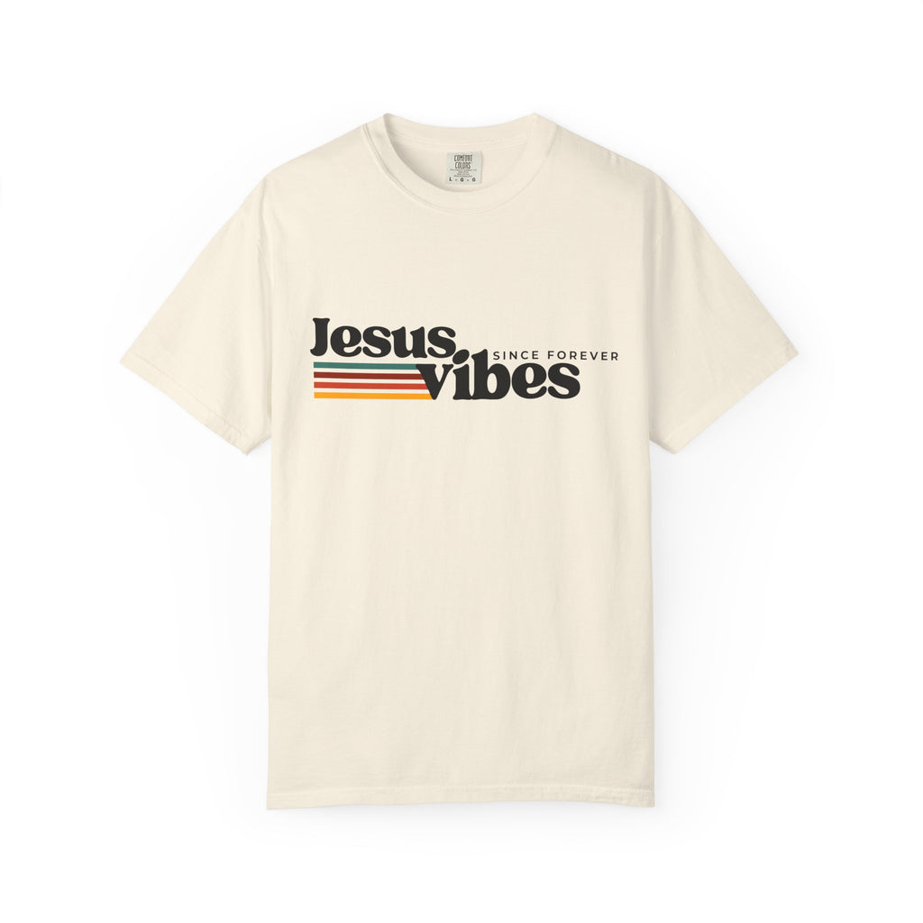 Jesus Vibes Unisex Garment-Dyed T-shirt, Christian Tshirts, Christian Merchandise, Gifts for Church, Gifts for Christmas, Gifts for Birthdays, Christian Apparel