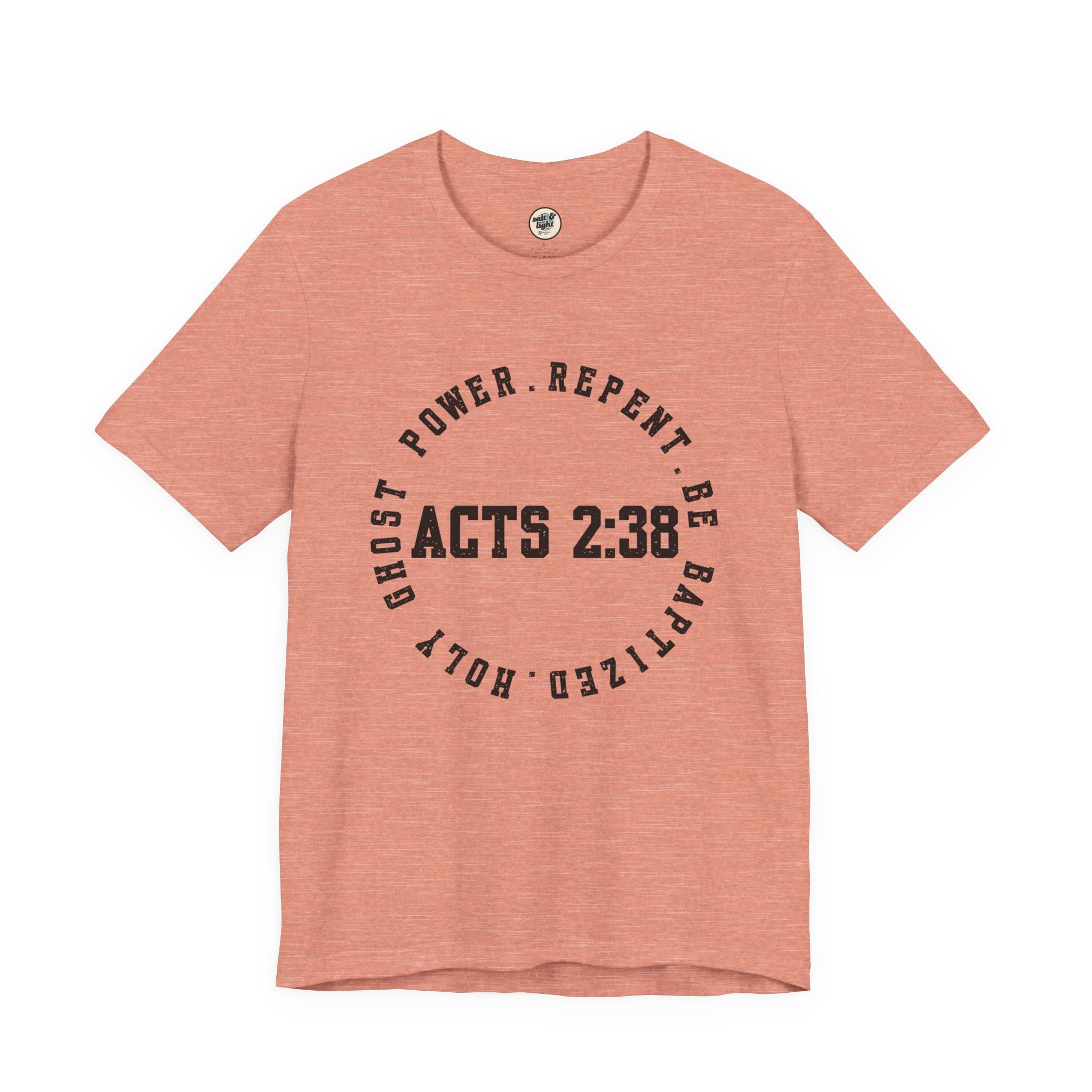 Acts 2:38 Tee, Perfect for Gift, Casual Wear, Christian Clothing, Gifts for Ministry, Christmas Gifts, Birthday Gifts, Gifts for Her, Gifts for Friends