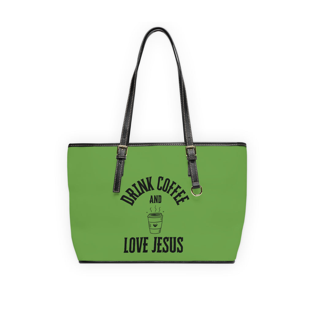 Coffee & Christ Handbag - PU Leather Shoulder Bag