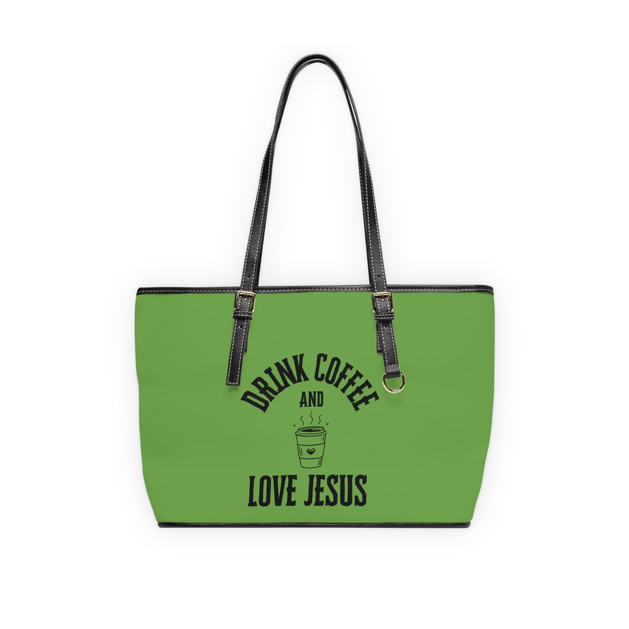 Coffee & Christ Handbag - PU Leather Shoulder Bag