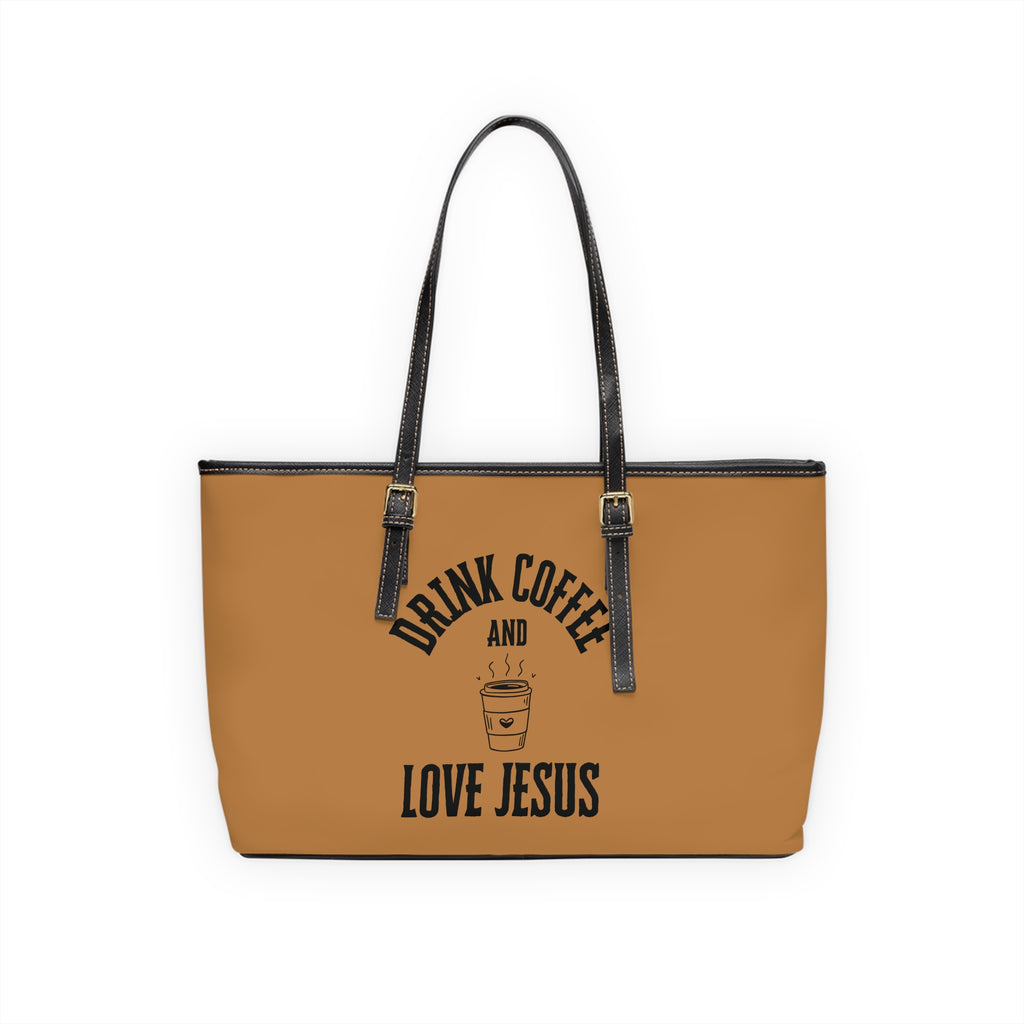 Coffee & Christ Handbag - PU Leather Shoulder Bag