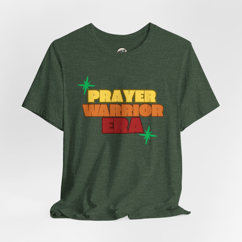 Prayer Warrior Era Tee, Perfect for Gift, Casual Wear, Christian Clothing, Gifts for Ministry, Christmas Gifts, Birthday Gifts, Gifts for Her, Gifts for Friends