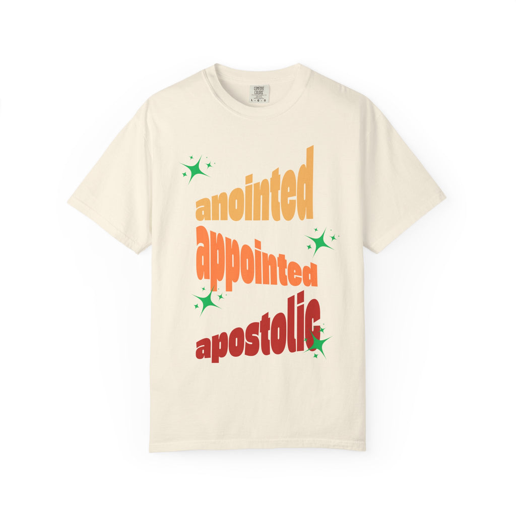 Anointed Unisex Garment-Dyed T-shirt, Christian Tshirts, Christian Merchandise, Gifts for Church, Gifts for Christmas, Gifts for Birthdays, Christian Apparel