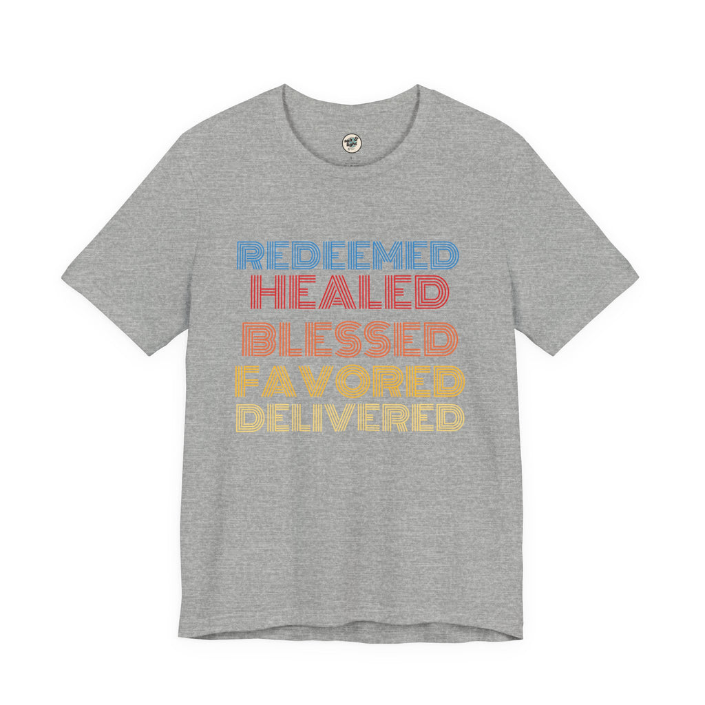 Redeemed Tee, Perfect for Gift, Casual Wear, Christian Clothing, Gifts for Ministry, Christmas Gifts, Birthday Gifts, Gifts for Her, Gifts for Friends