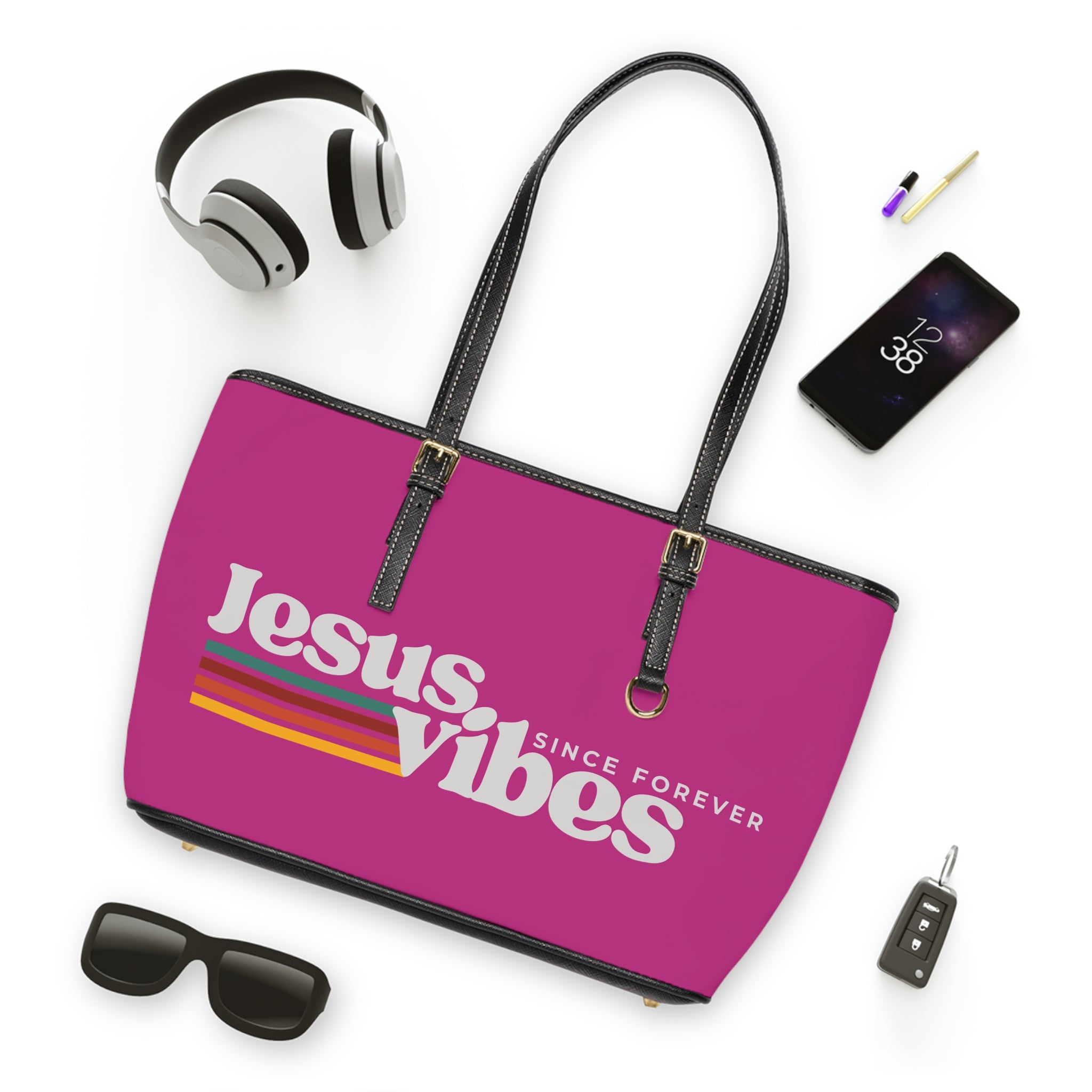 Jesus Vibes Handbag -  PU Leather Shoulder Bag