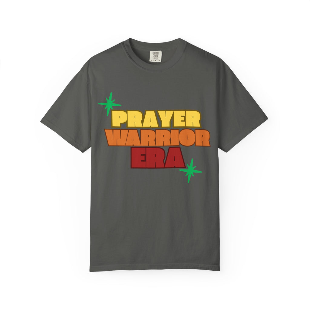 Prayer Warrior Unisex Garment-Dyed T-shirt, Christian Tshirts, Christian Merchandise, Gifts for Church, Gifts for Christmas, Gifts for Birthdays, Christian Apparel