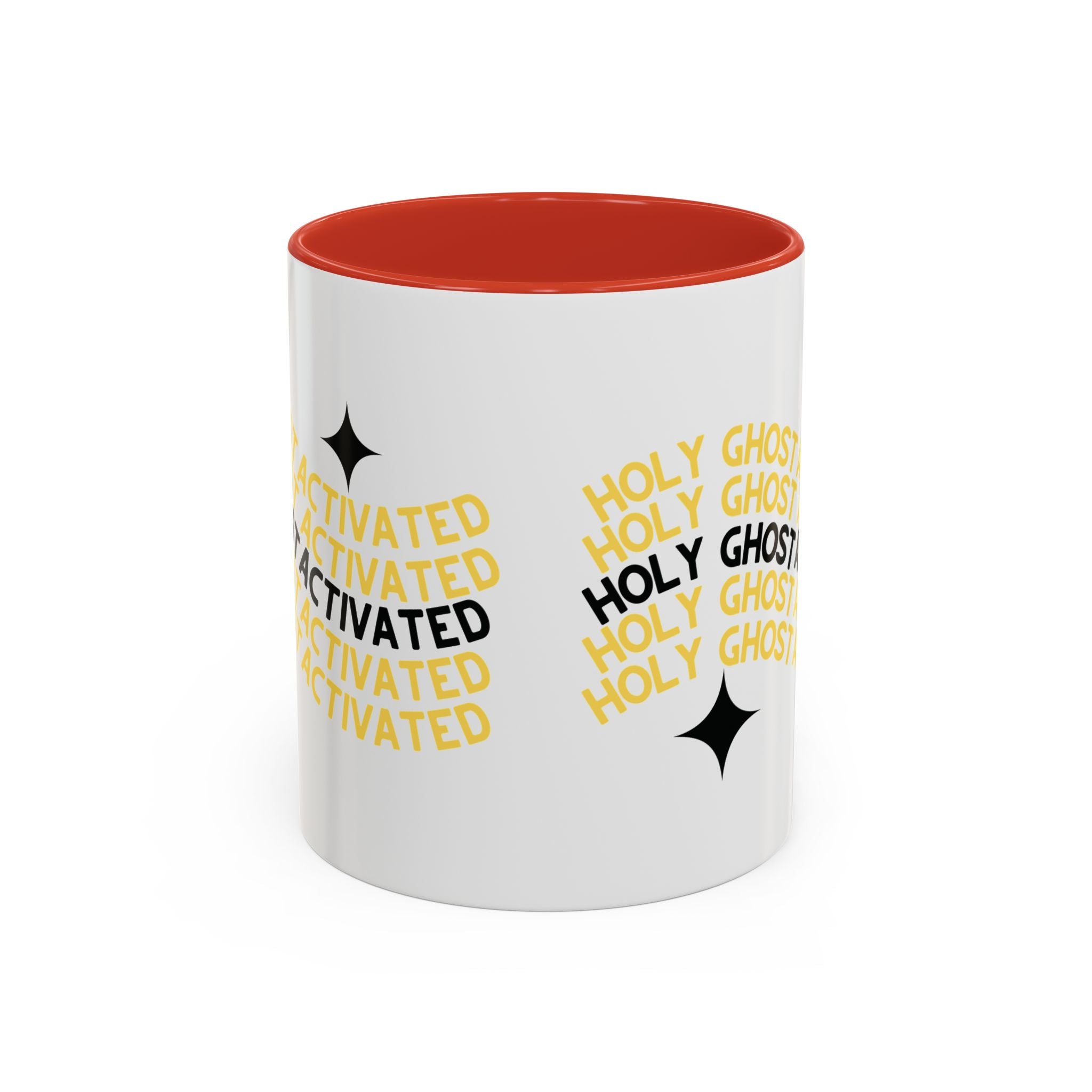Holy Ghost Activated Mug – Bold Faith, Multiple Colors Ceramic Coffee Mug (11, 15oz), Gifts for Church, Christmas Gifts, Birthday Gifts, Baptism Gifts, Gifts for Her, Gifts for Him, Gifts for Ministry