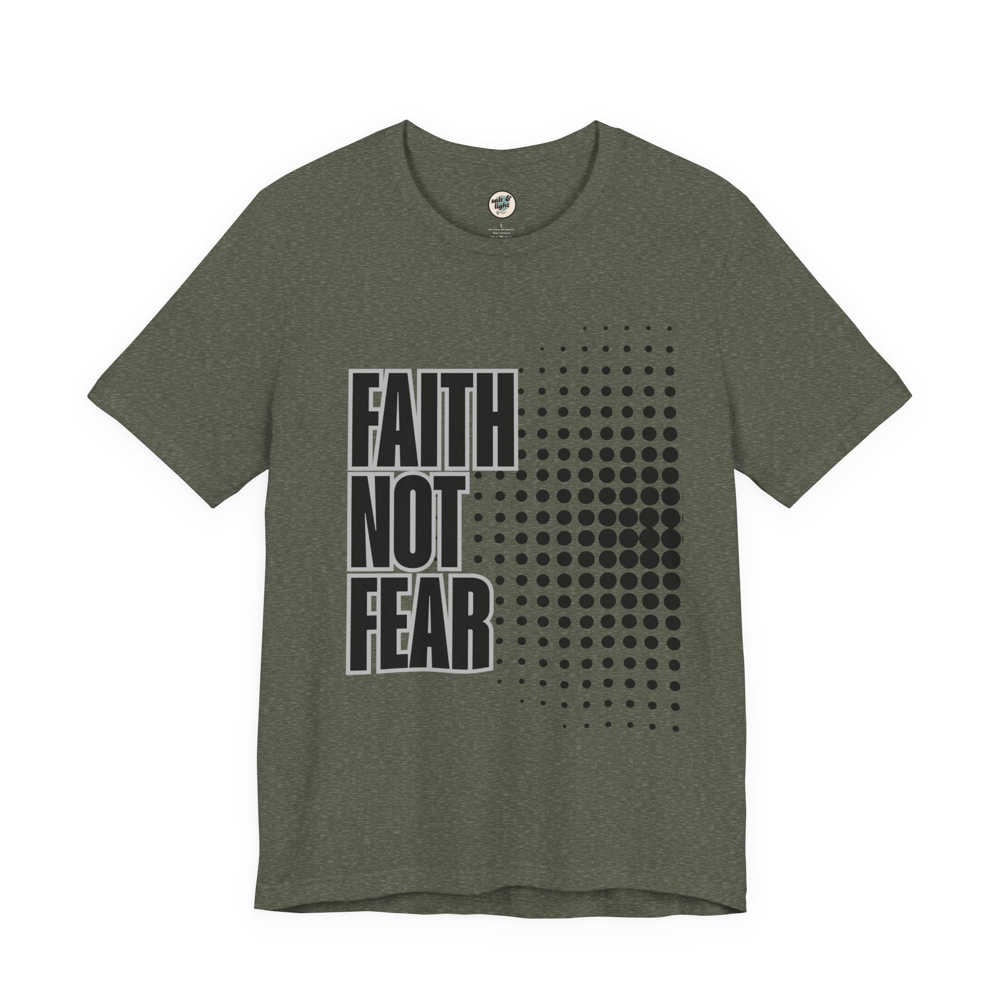 Faith Not Fear Tee, Perfect for Gift, Casual Wear, Christian Clothing, Gifts for Ministry, Christmas Gifts, Birthday Gifts, Gifts for Her, Gifts for Friends