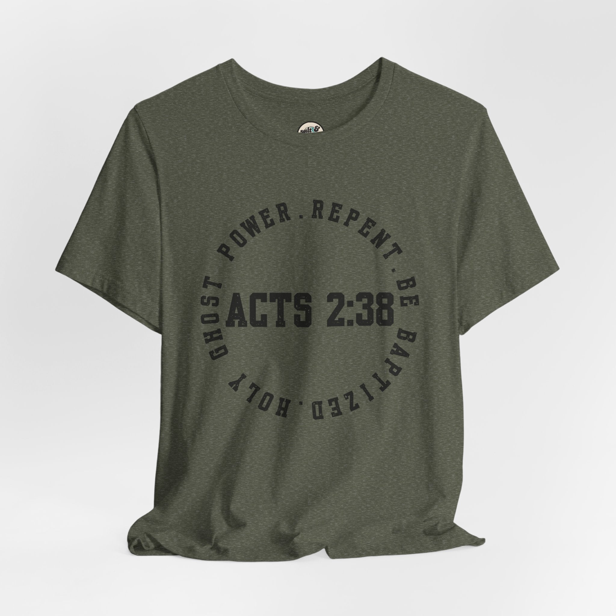 Acts 2:38 Tee, Perfect for Gift, Casual Wear, Christian Clothing, Gifts for Ministry, Christmas Gifts, Birthday Gifts, Gifts for Her, Gifts for Friends