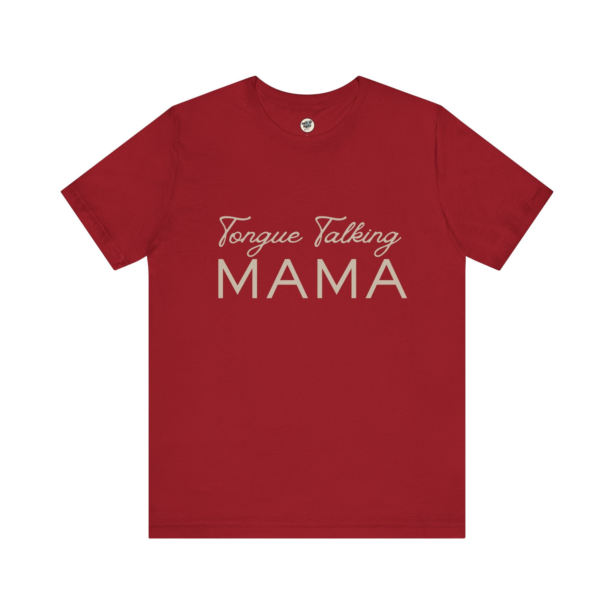 Tongue Talking Mama Tee - Dark Colors, Perfect for Gift, Casual Wear, Christian Clothing, Gifts for Ministry, Christmas Gifts, Birthday Gifts, Gifts for Her, Gifts for Friends