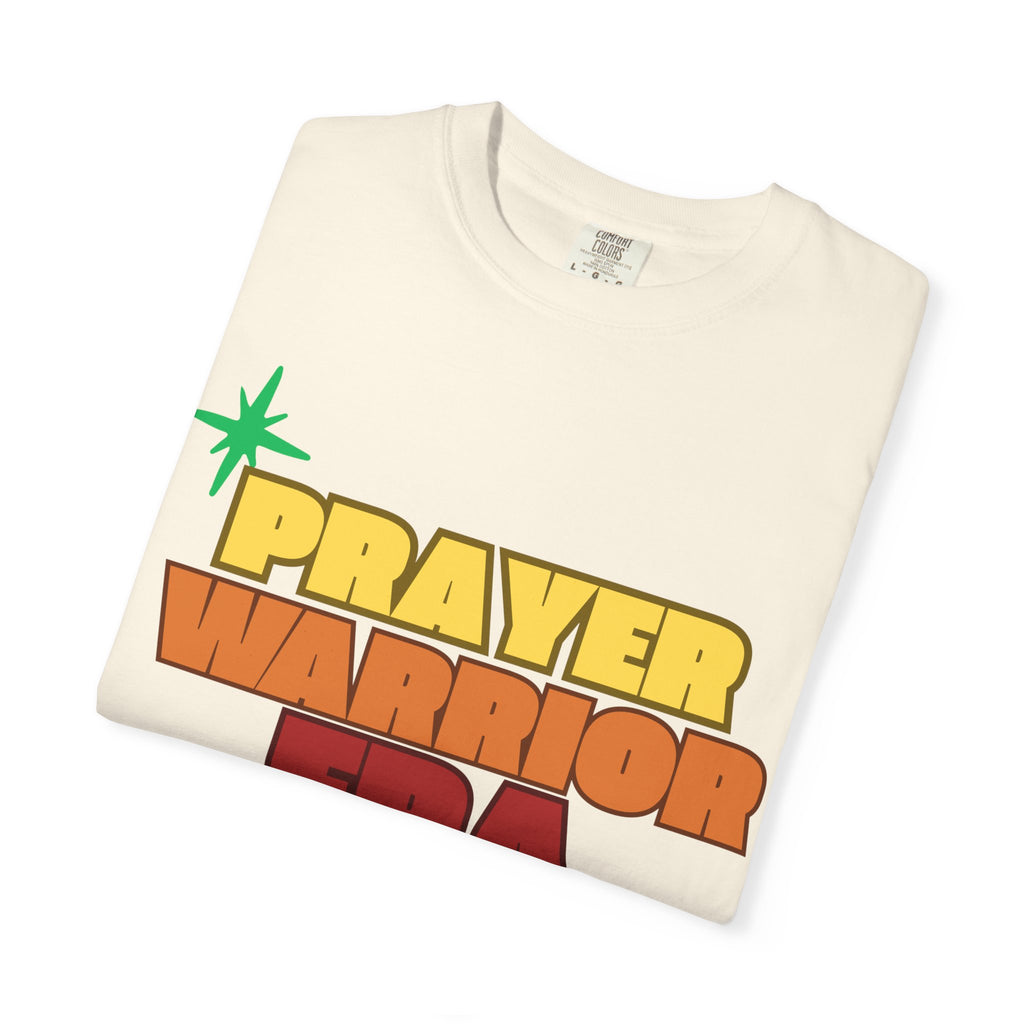 Prayer Warrior Unisex Garment-Dyed T-shirt, Christian Tshirts, Christian Merchandise, Gifts for Church, Gifts for Christmas, Gifts for Birthdays, Christian Apparel