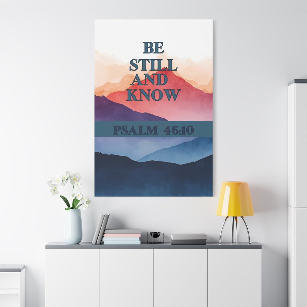🌄 Be Still and Know Wall Art – Psalm 46:10 Mountain Sunrise Edition Christian Wall Art, Christian Gifts, Gifts for the Home, Birthday Gifts, Christmas Gifts