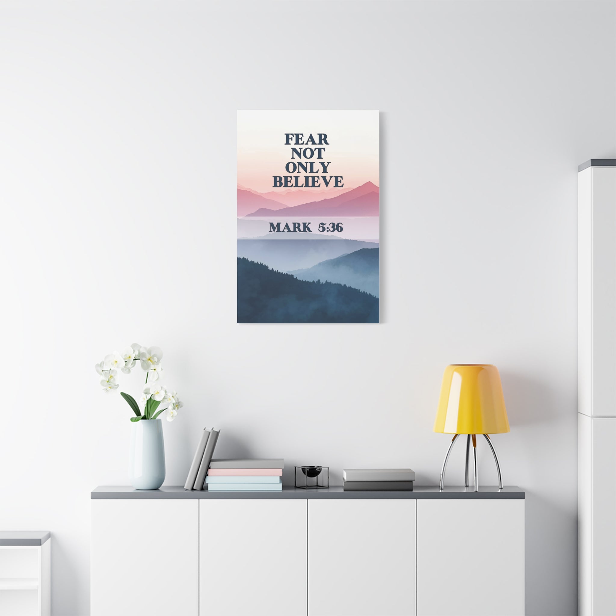 🌄 Fear Not Wall Art – Mark 5:36 Mountain Peace Edition Christian Wall Art, Gifts for the home, Baptism gifts, Christmas gifts, Birthday presents