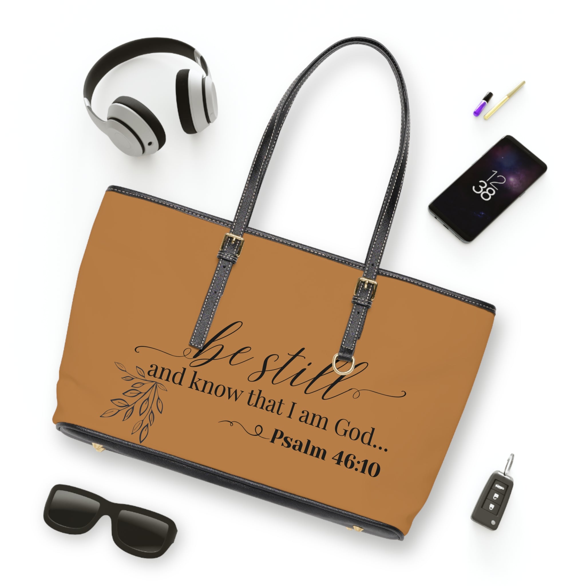 Stillness & Strength Handbag - PU Leather Shoulder Bag