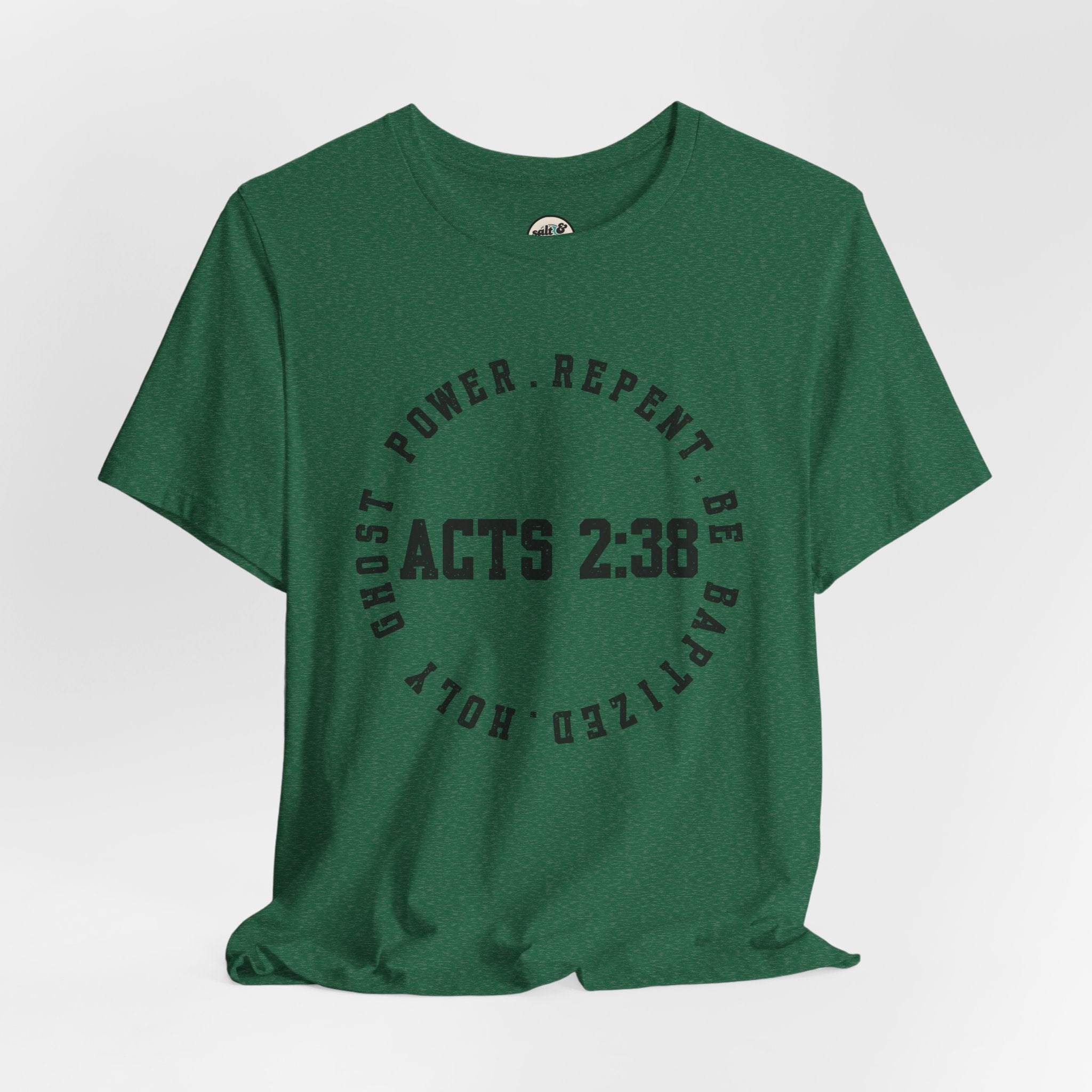 Acts 2:38 Tee, Perfect for Gift, Casual Wear, Christian Clothing, Gifts for Ministry, Christmas Gifts, Birthday Gifts, Gifts for Her, Gifts for Friends