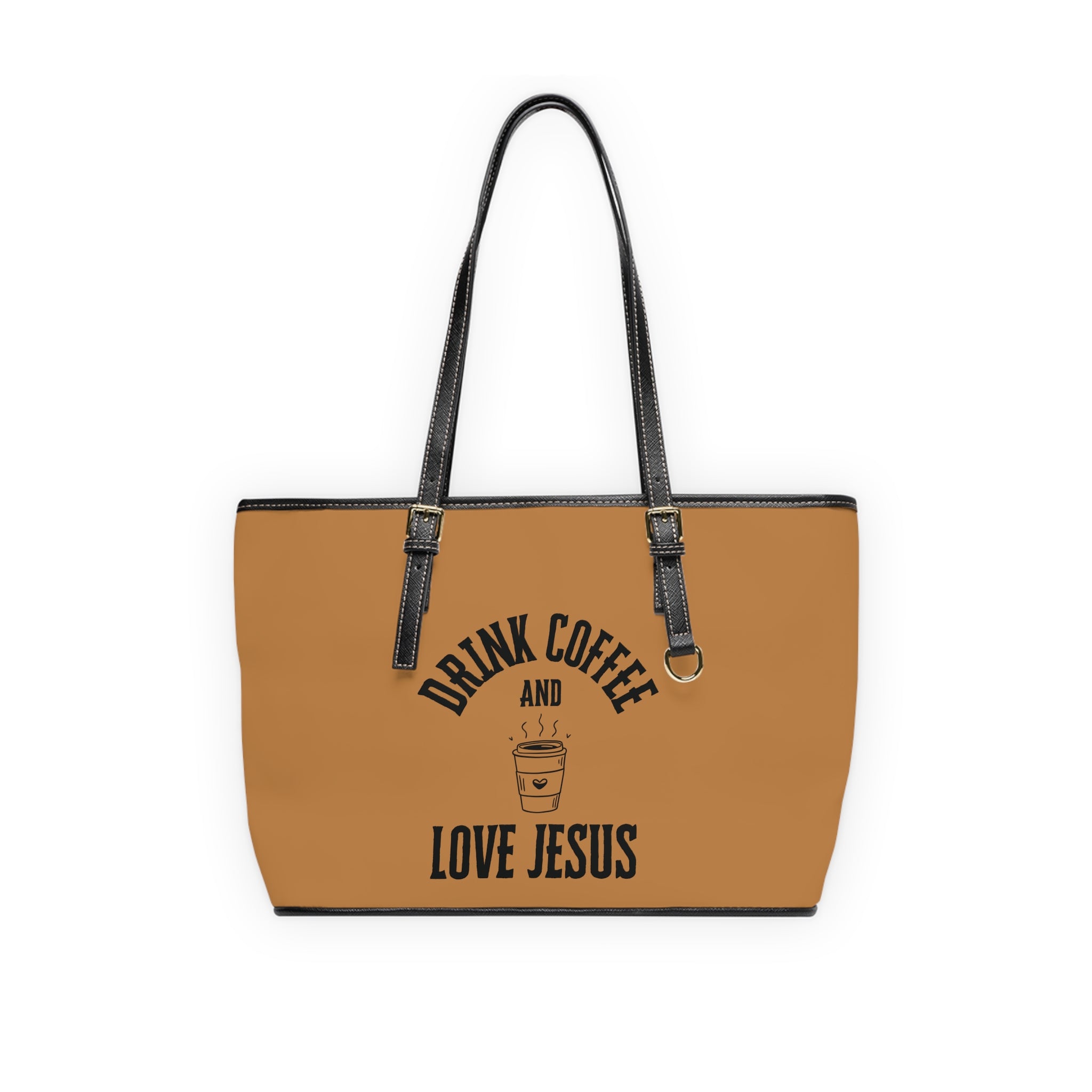 Coffee & Christ Handbag - PU Leather Shoulder Bag