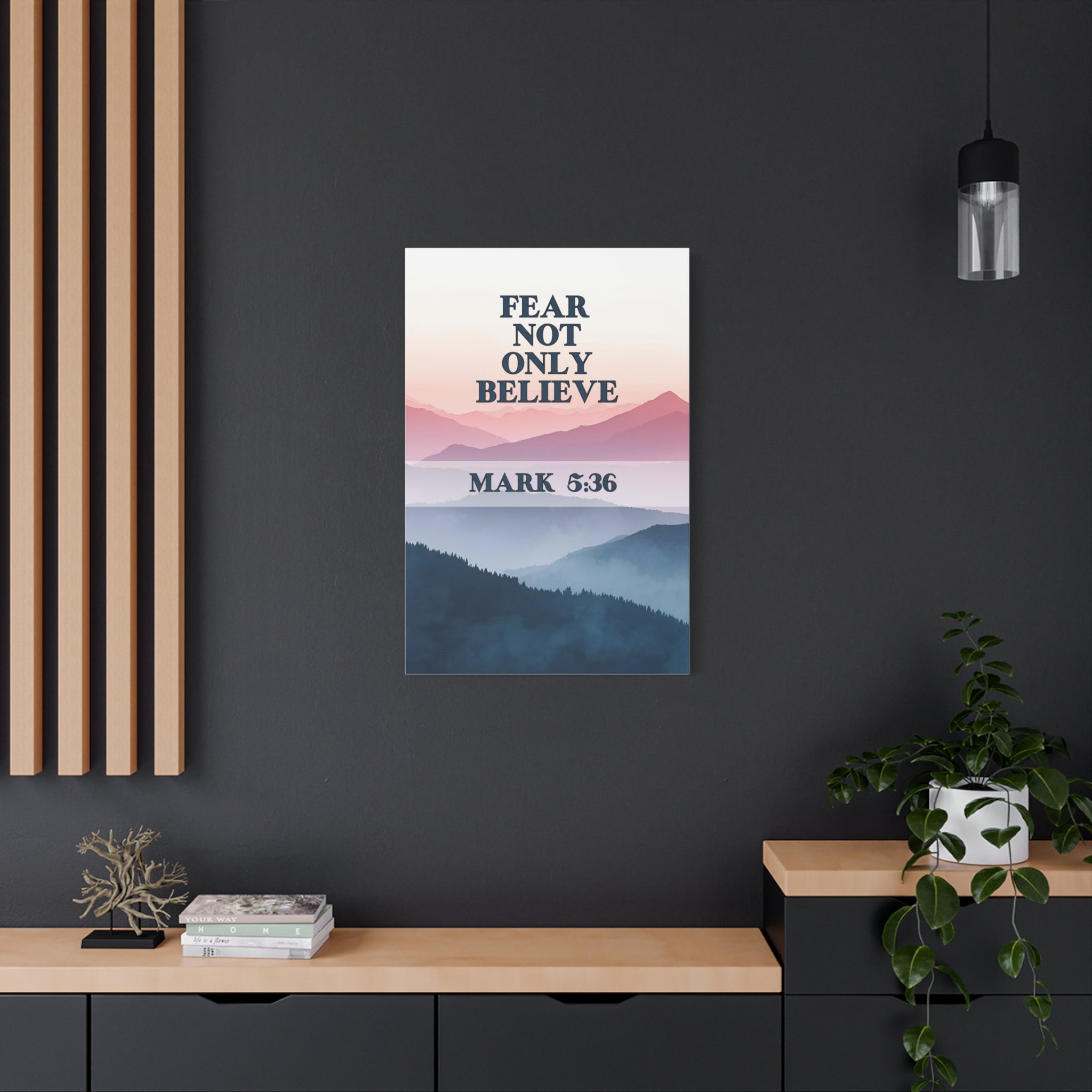 🌄 Fear Not Wall Art – Mark 5:36 Mountain Peace Edition Christian Wall Art, Gifts for the home, Baptism gifts, Christmas gifts, Birthday presents