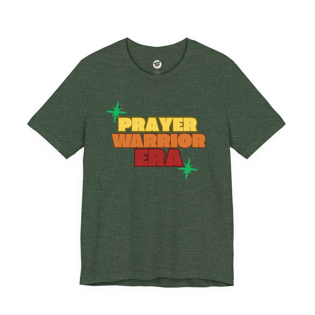 Prayer Warrior Era Tee, Perfect for Gift, Casual Wear, Christian Clothing, Gifts for Ministry, Christmas Gifts, Birthday Gifts, Gifts for Her, Gifts for Friends
