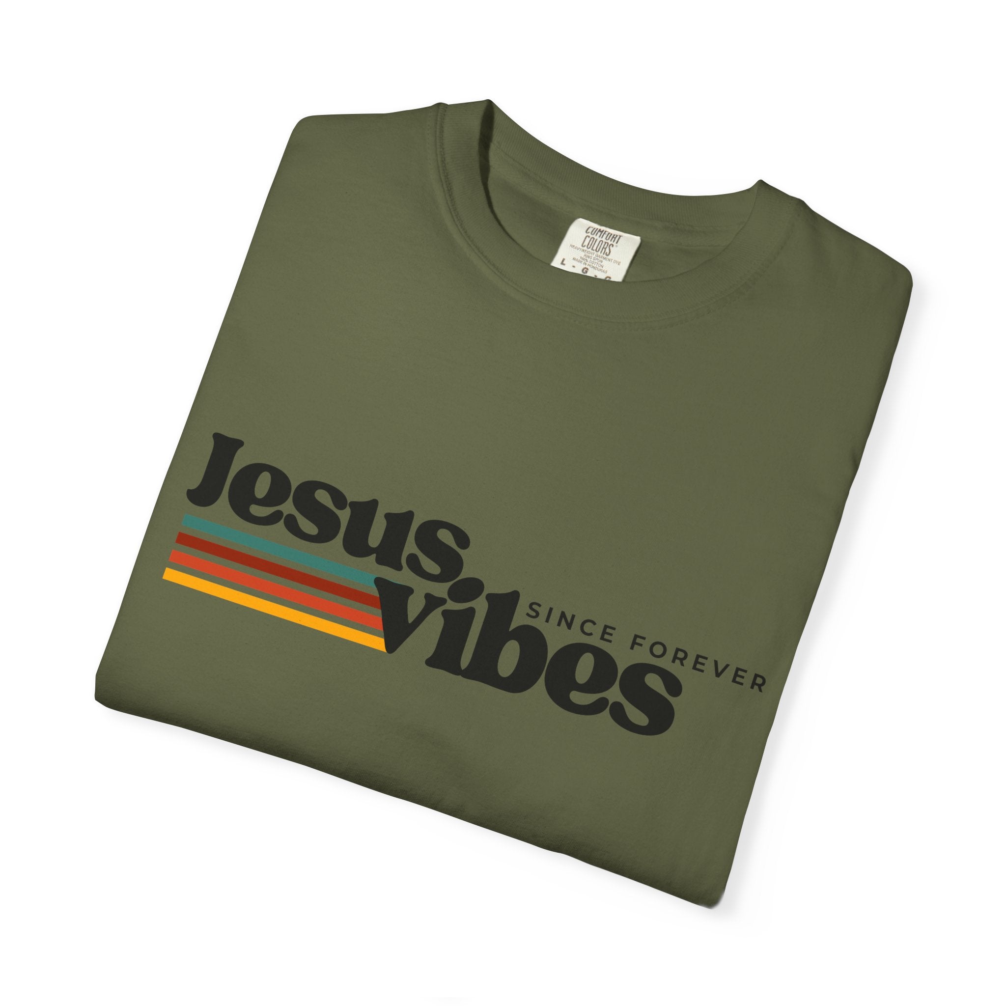 Jesus Vibes Unisex Garment-Dyed T-shirt, Christian Tshirts, Christian Merchandise, Gifts for Church, Gifts for Christmas, Gifts for Birthdays, Christian Apparel