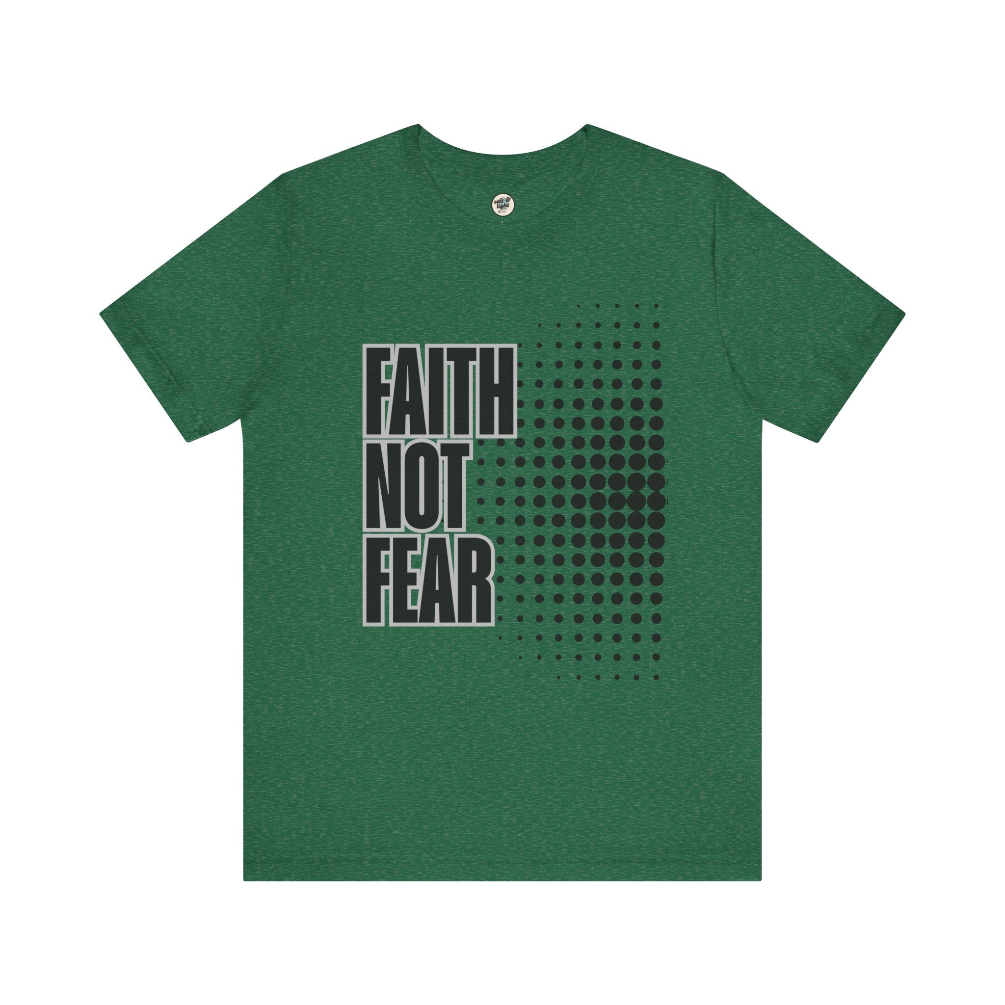 Faith Not Fear Tee, Perfect for Gift, Casual Wear, Christian Clothing, Gifts for Ministry, Christmas Gifts, Birthday Gifts, Gifts for Her, Gifts for Friends
